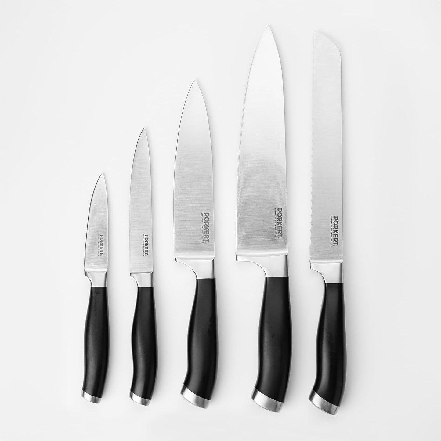 Messerblock mit Küchenmesser-Set, 5-teiliges Messerset