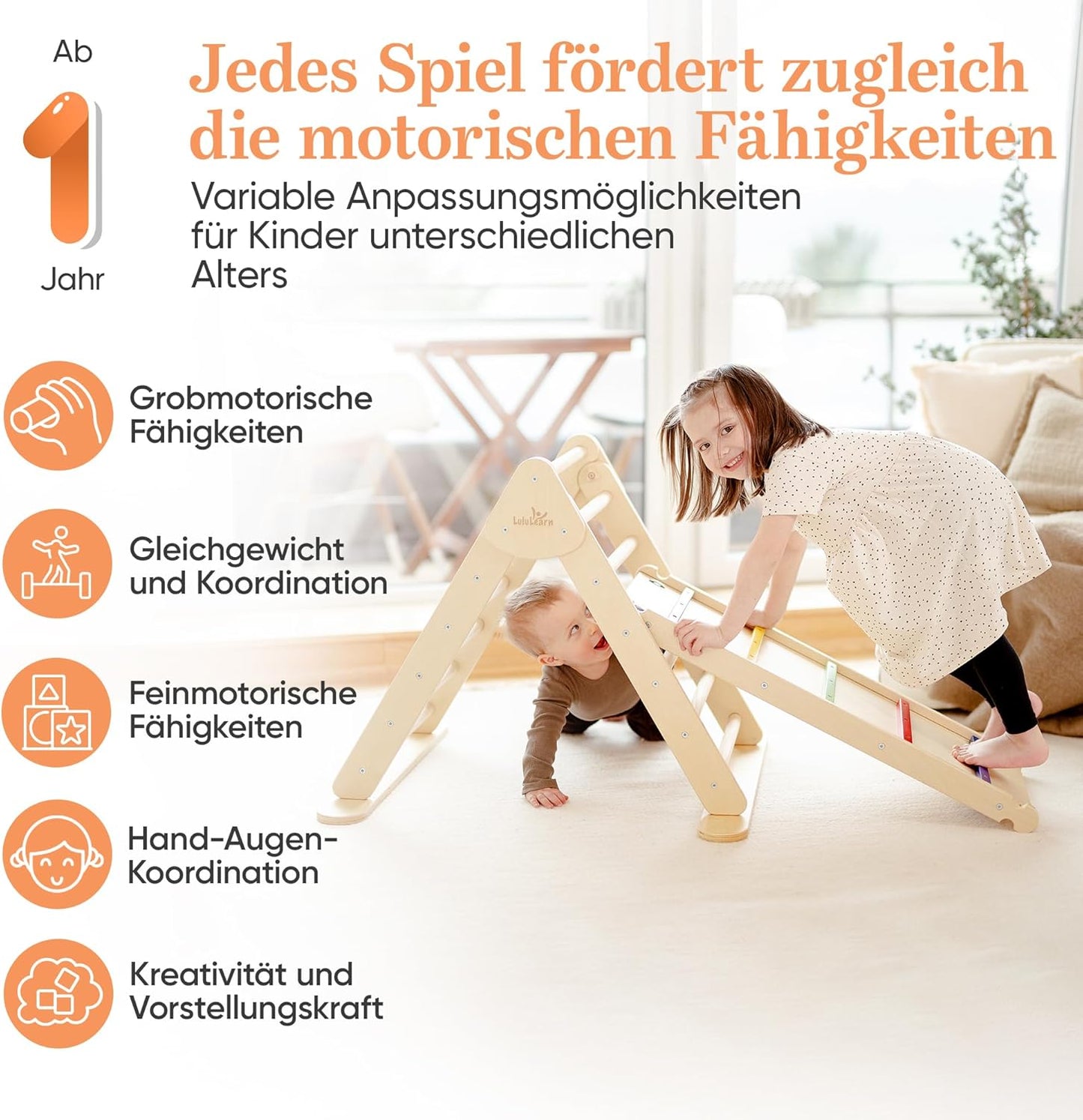 Kletterdreieck für Indoor & Outdoor, 2T-Natural