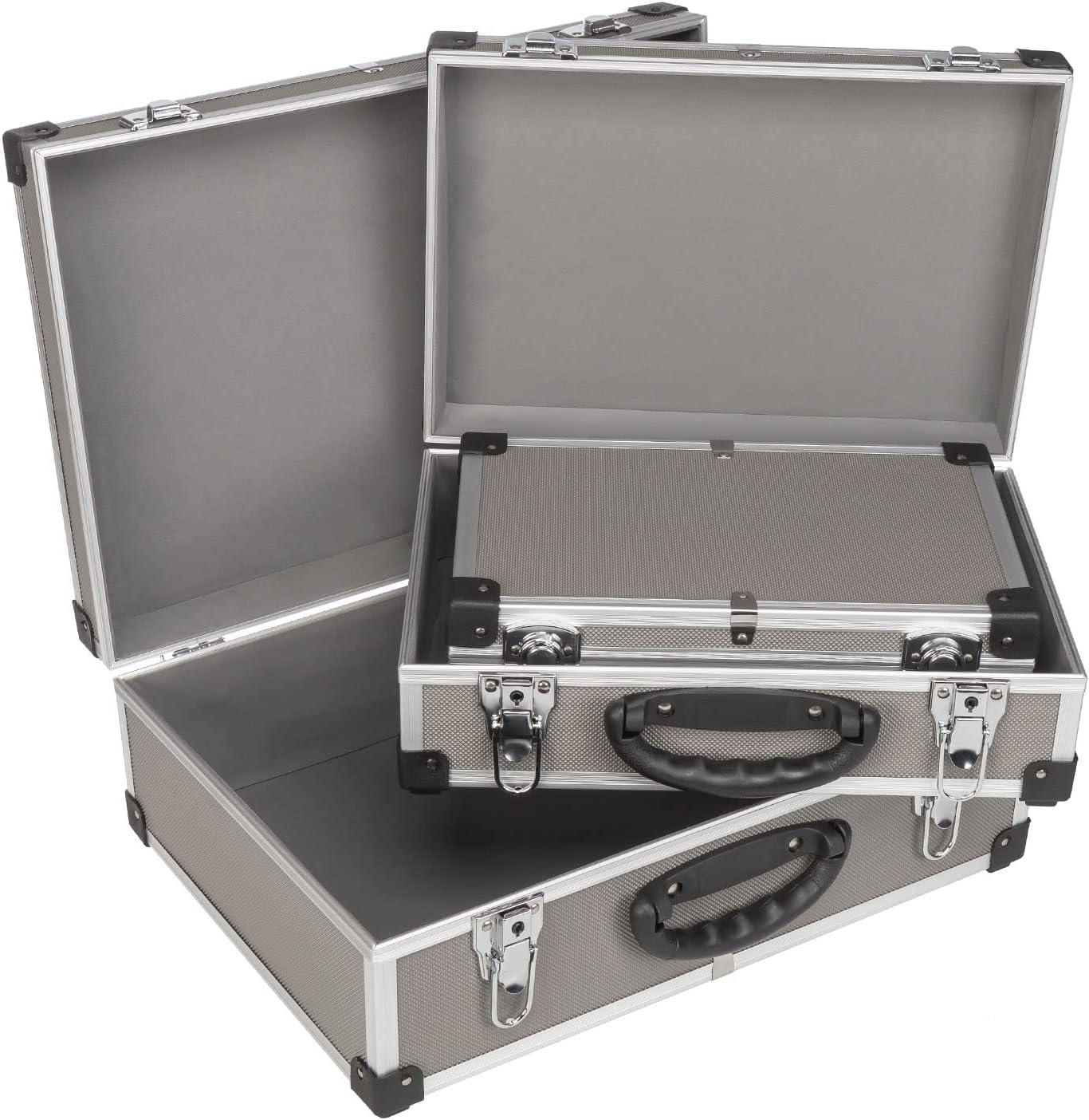 3-teiliges Werkzeugkoffer-Set, Grau
