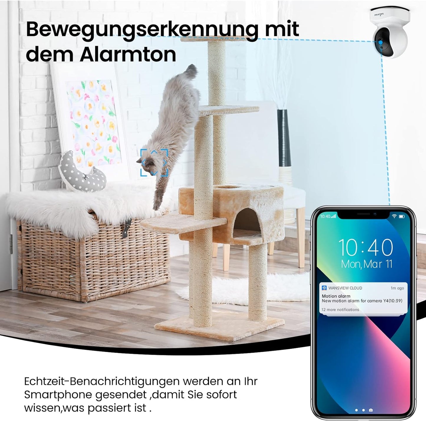 Überwachungskamera, Weiss