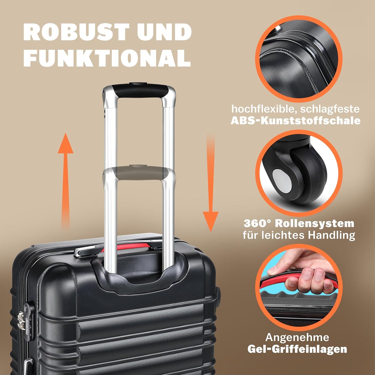 Kofferset, Schwarz