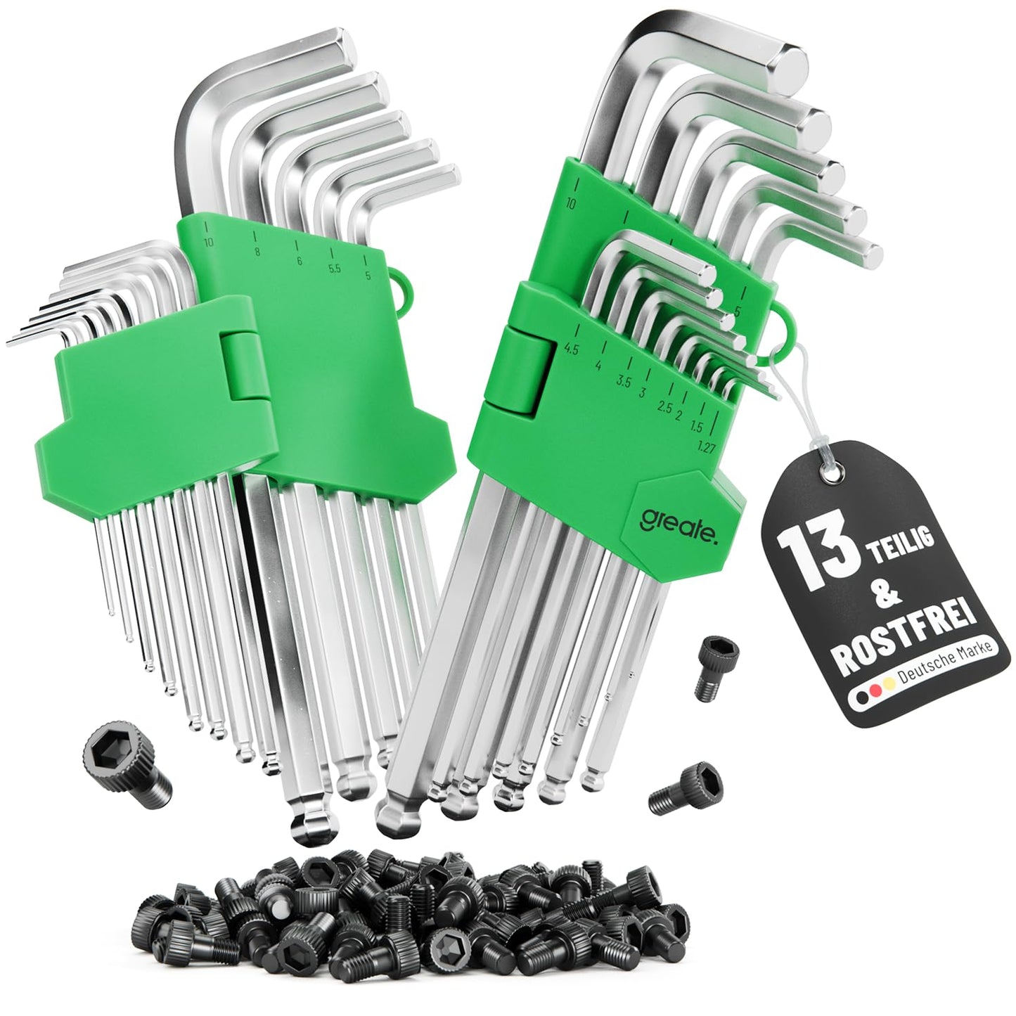 Innensechskantschlüssel-Set mit Kugelkopf, 2x 13-tlg., 2x 13er Set