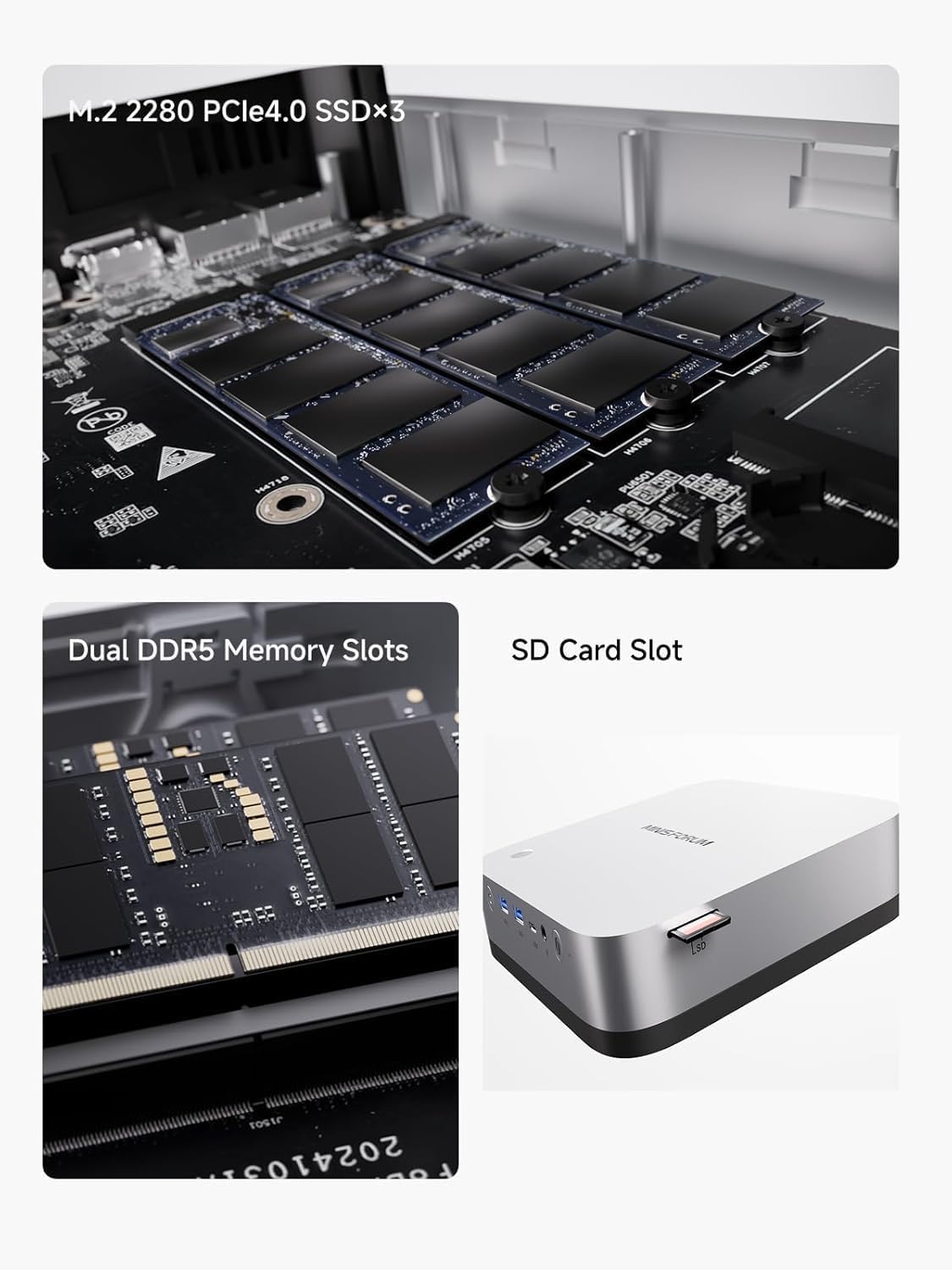 X1 Pro Mini PC mit Ryzen 9 HX 370 Prozessor, X1 Pro 64+1TB