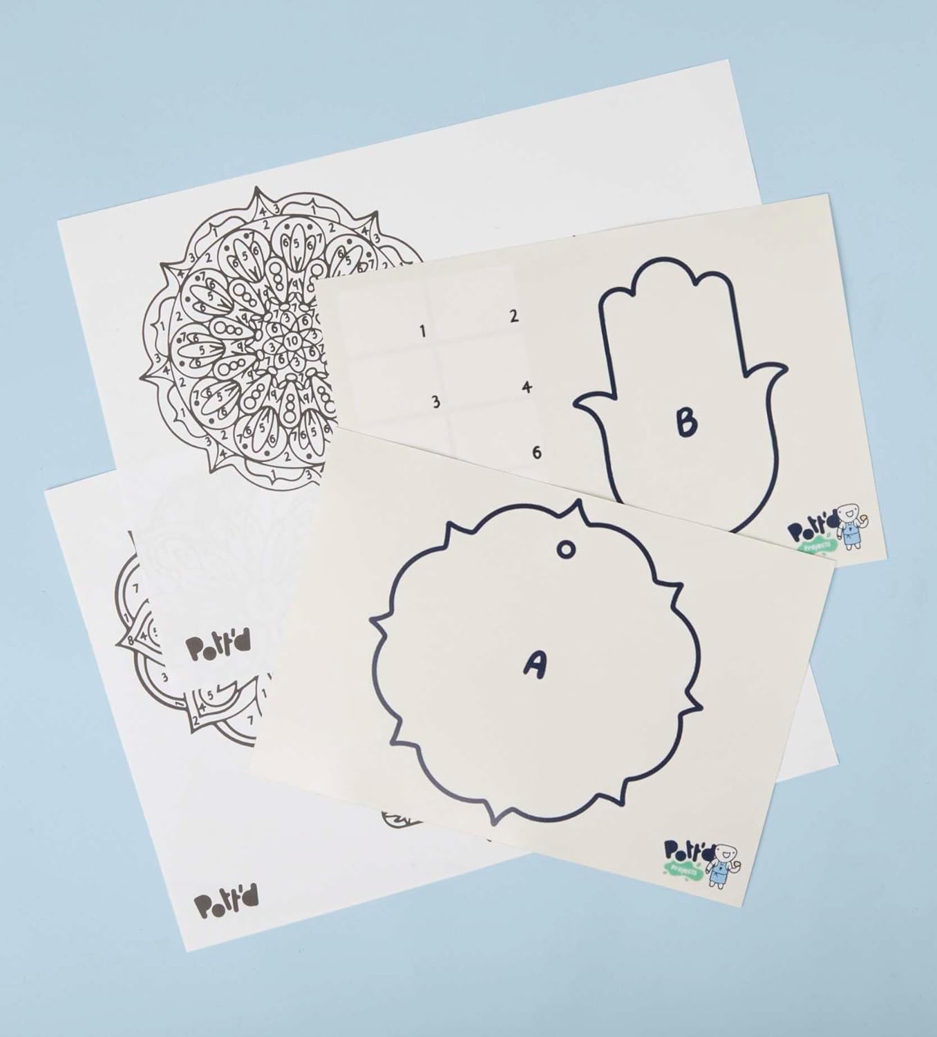 Mini-Töpfer-Sets mit lufttrocknendem Ton, Kunsttherapie-Set