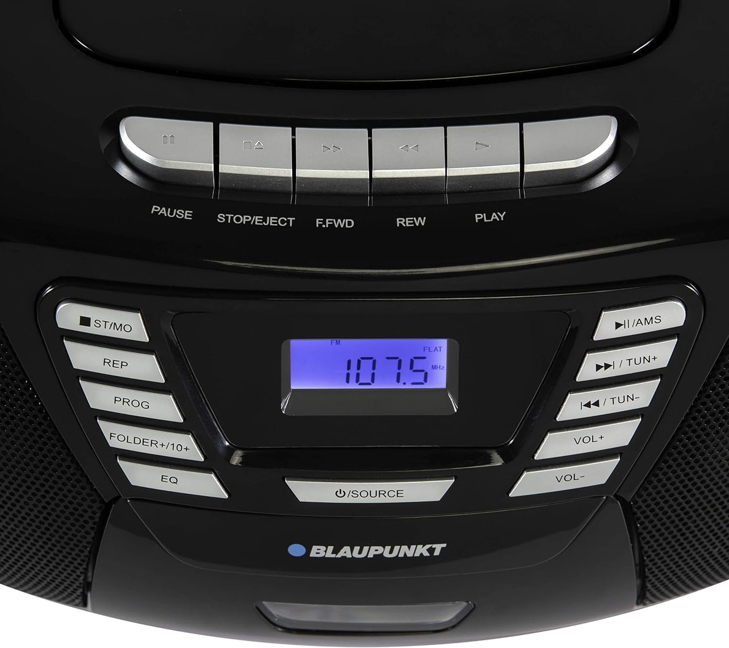 Tragbarer CD-Player mit Bluetooth, Schwarz
