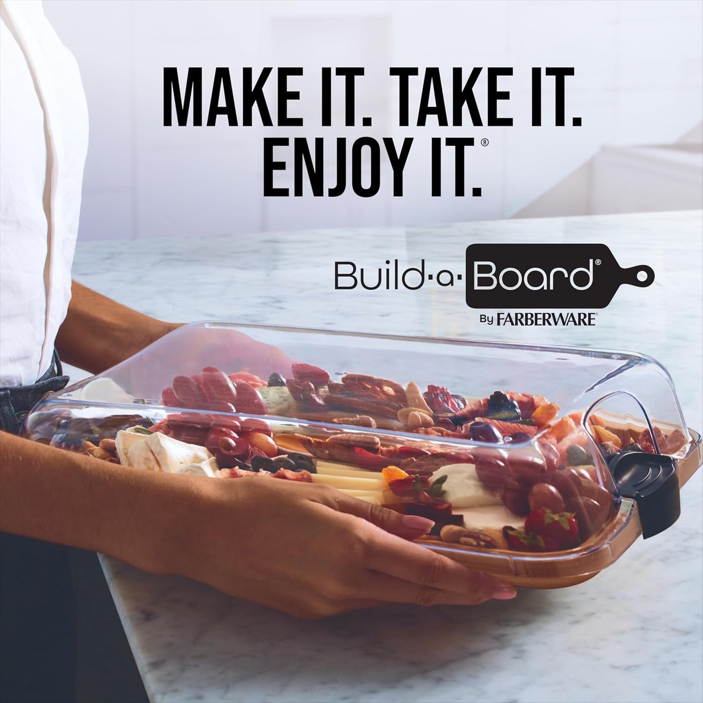 Build-a-Board Schneidebrett mit Fächern, Schwarz 8.6L x 45.7B cm