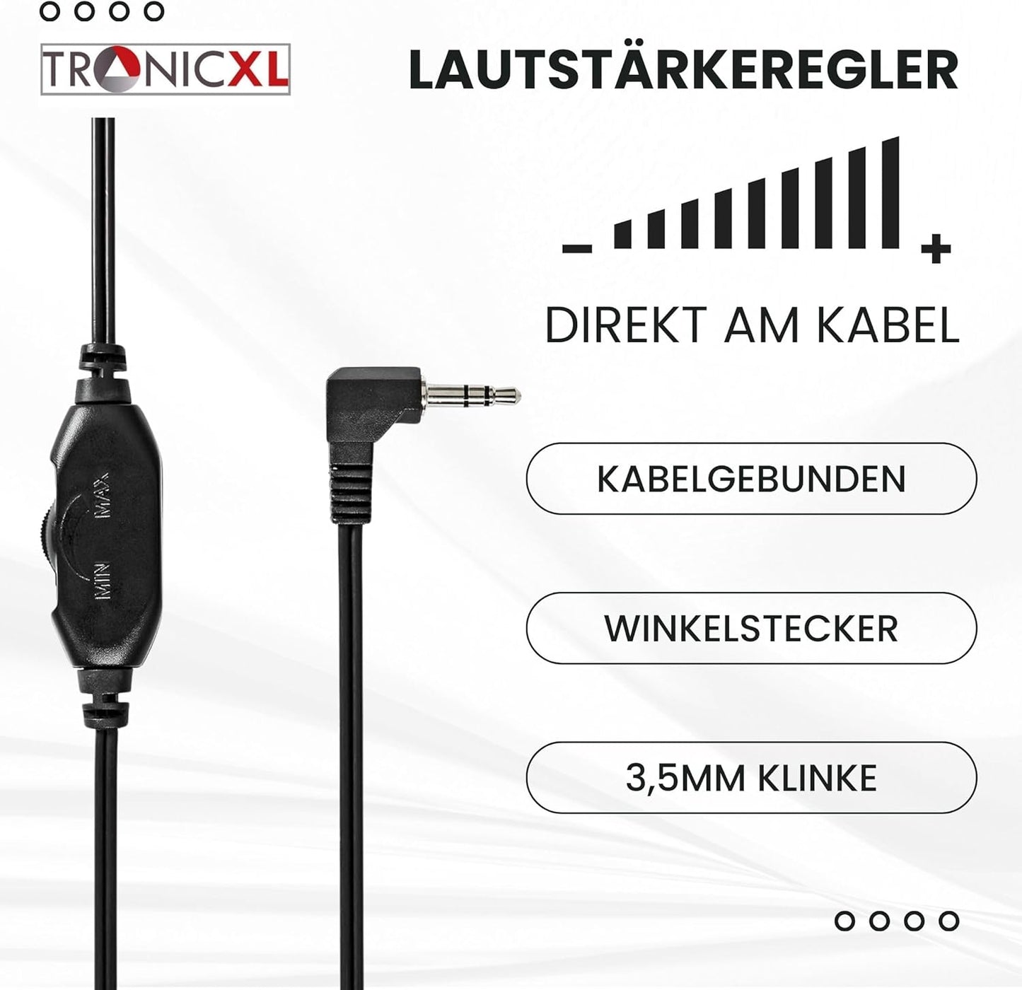 Fernseh-Kopfhörer mit 6m Kabel