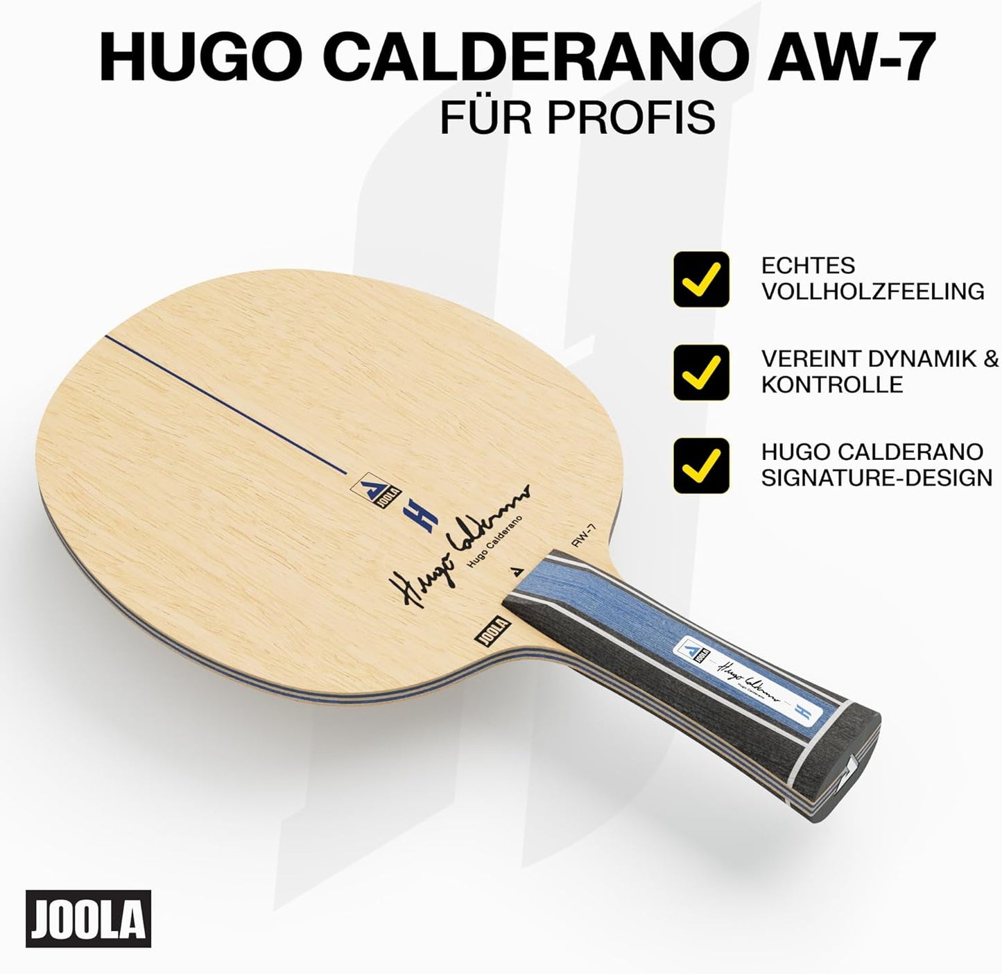 Hugo Calderano AW-7 Tischtennisholz, Konkav