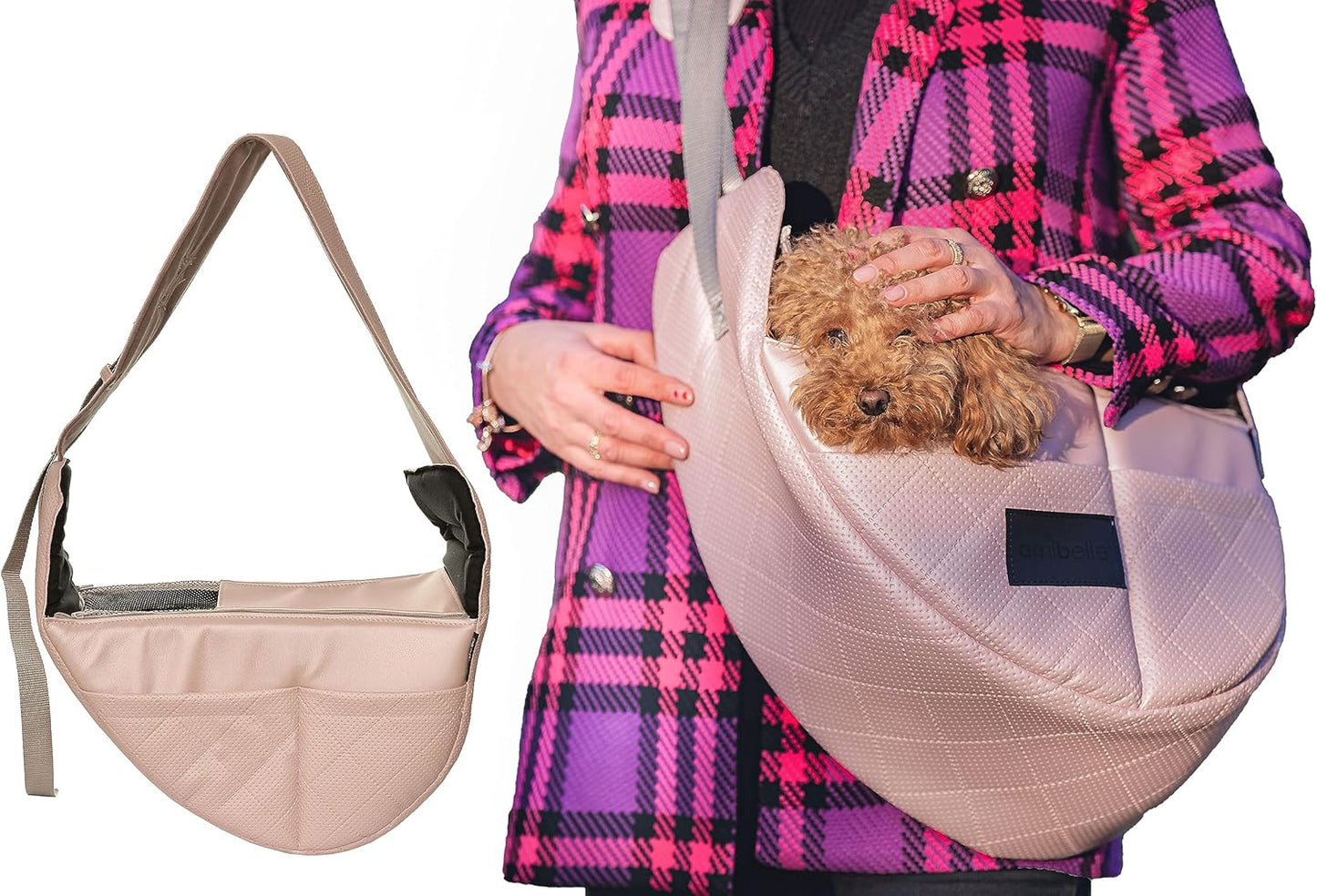Hundetragetasche Monte für kleine Haustiere bis 6 kg, Rosa