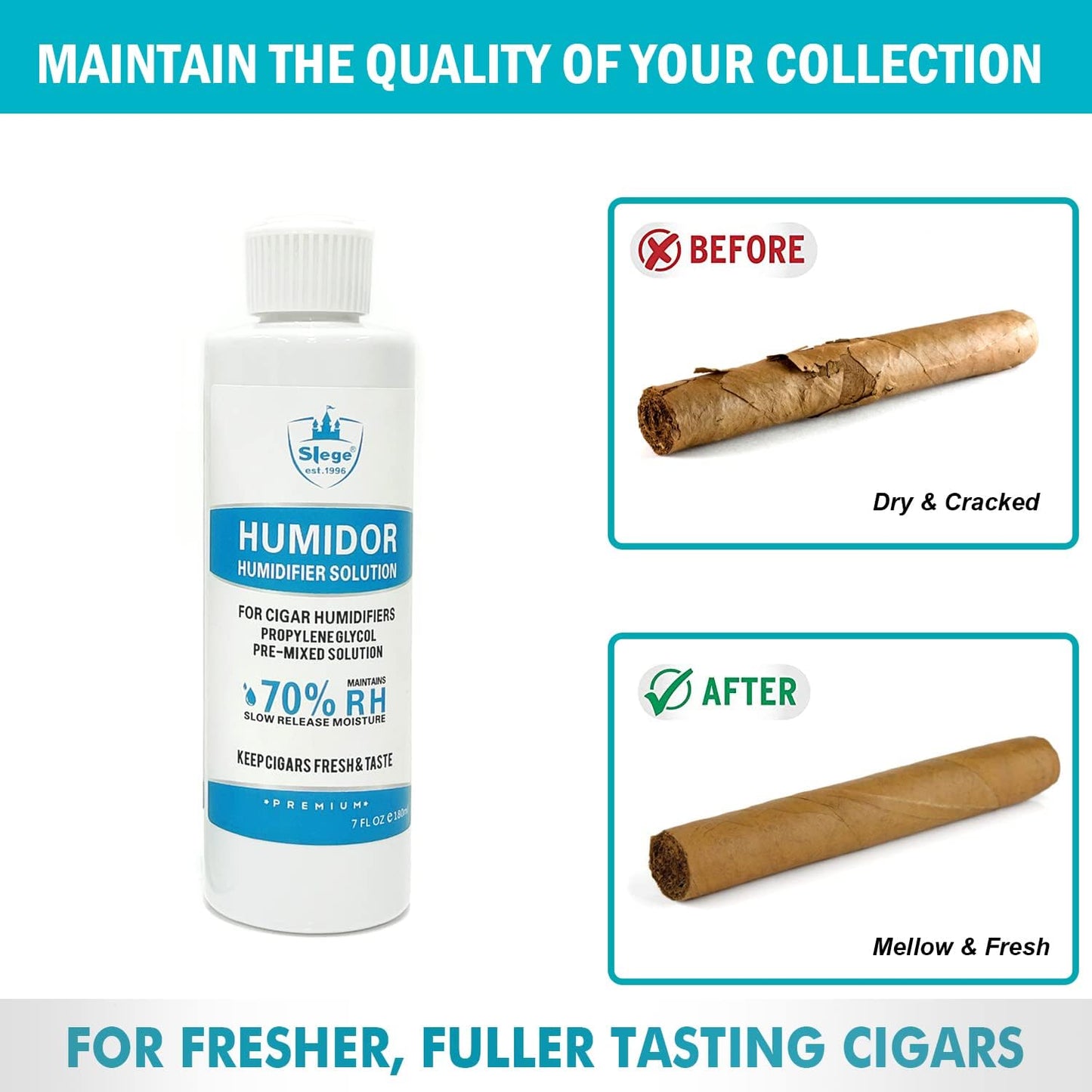 Humidor Befeuchter & Lösung Combo (Reisegrösse), Large