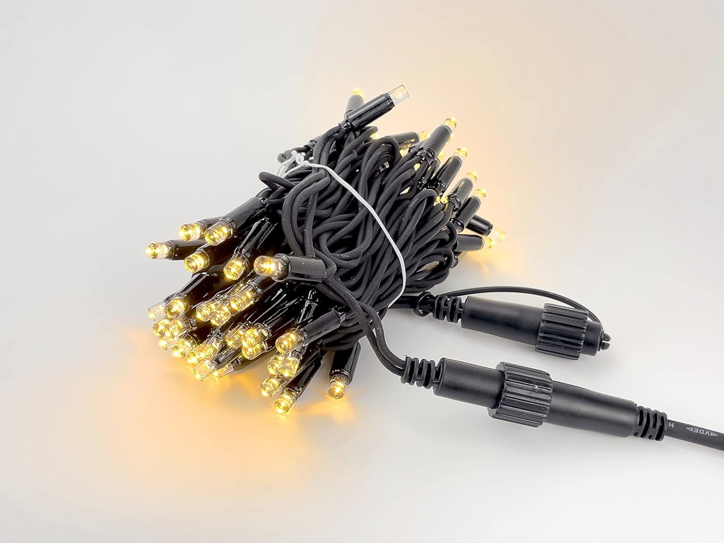 Profi LED Verlängerungskette, 6m, Warmweiss, IP67, Dauerlicht - Schwarzes Kabel 6m Verlängerungskette - Warmweiß