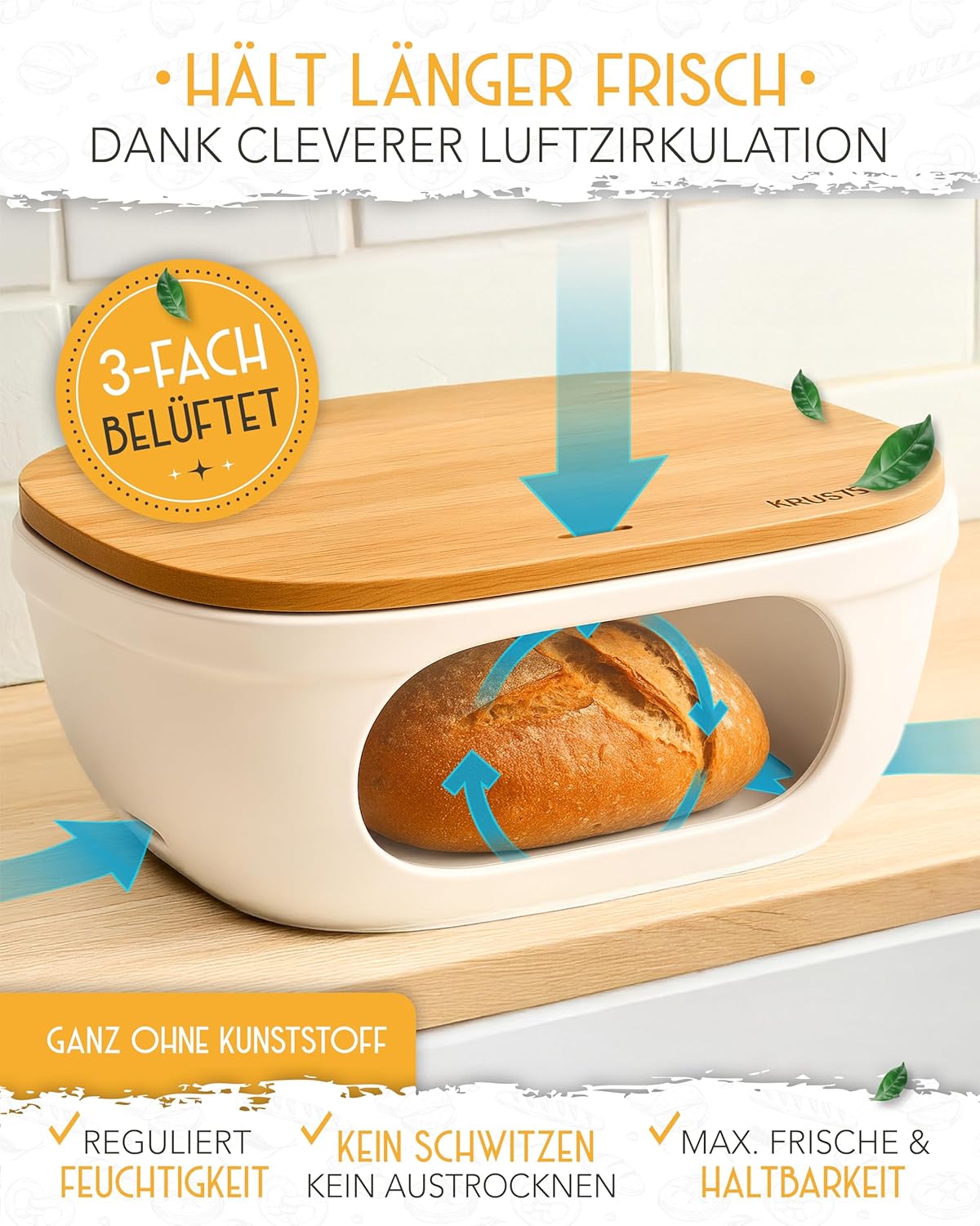 Brotkasten mit Deckel, Brotkasten Keramik
