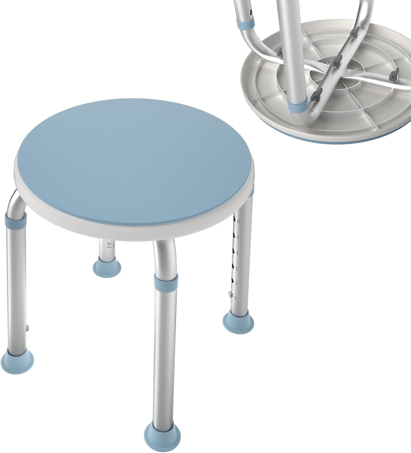 Höhenverstellbarer Duschhocker, 360°Drehbarer,Modell A