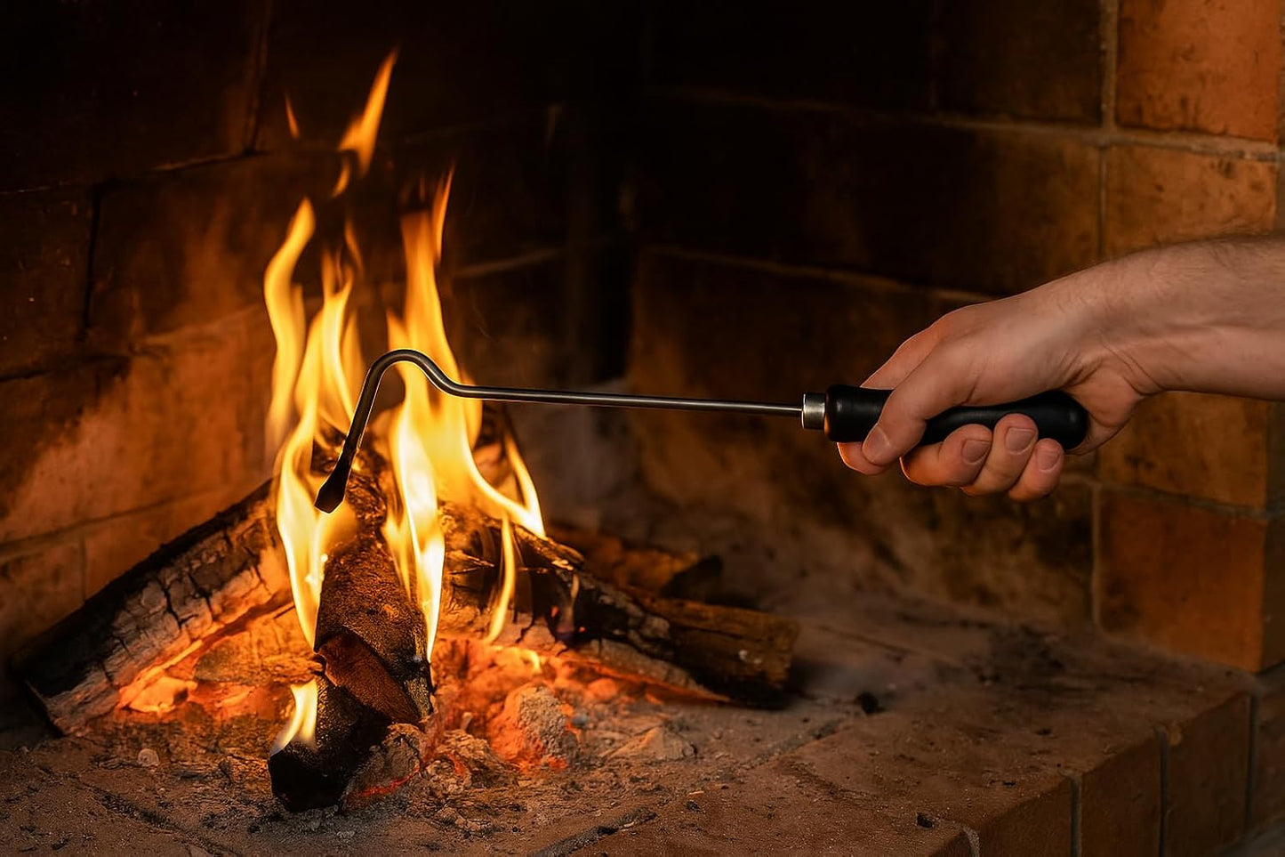 Bügelstahlhaken für Kamin und Holzofen, 300 mm