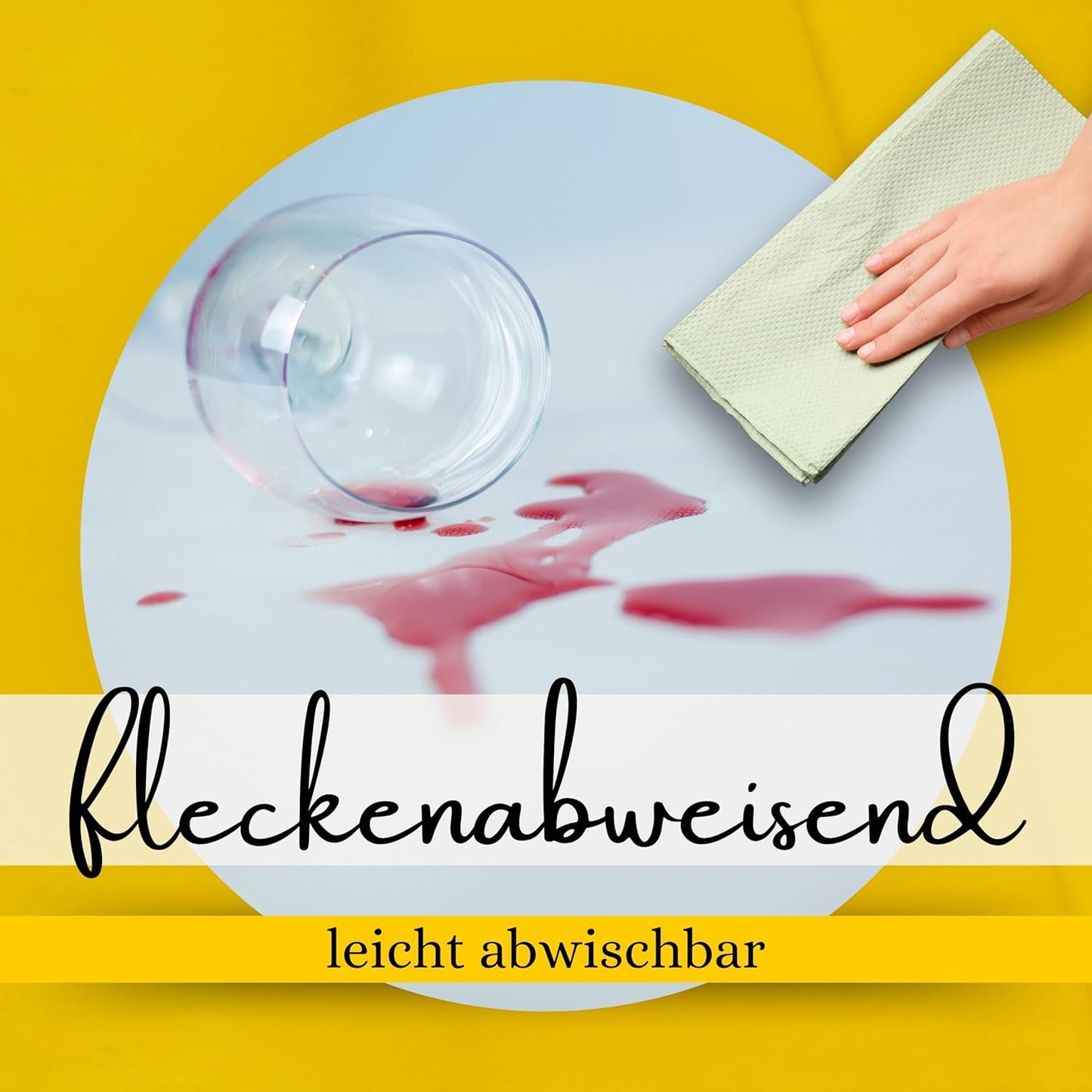 Zuschneidbare Tischdeckenrolle Light, Gelb