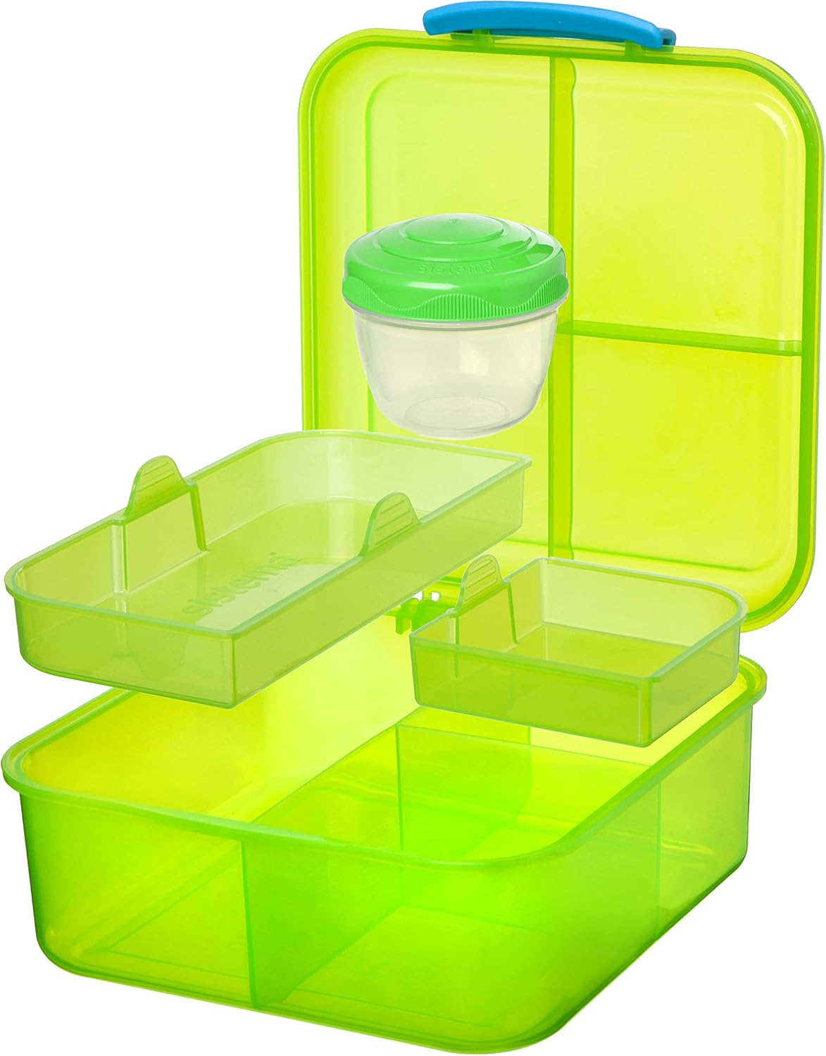 Bento Box TO GO mit Fächern, 1,25 l Gemischte Farben (Einfarbig)