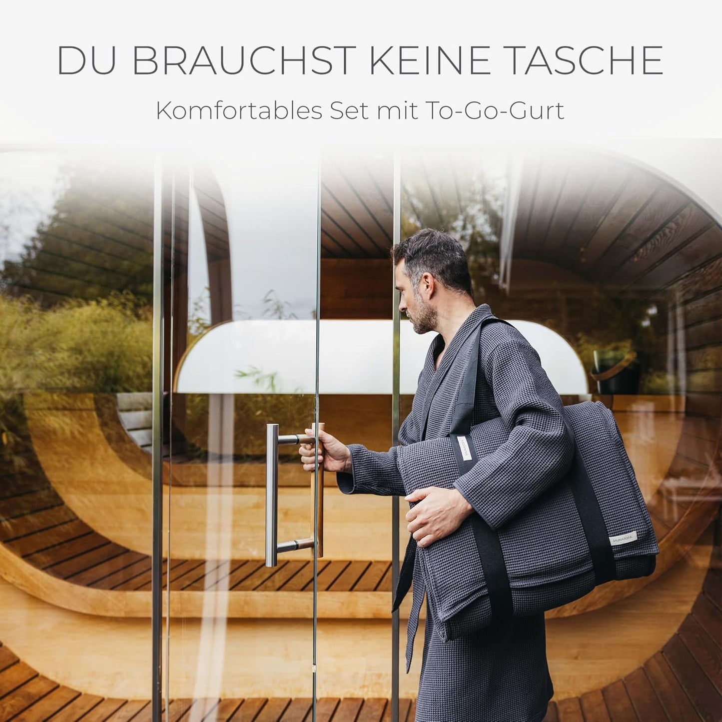 Sauna-Matte & Kissen-Set, Anthrazit