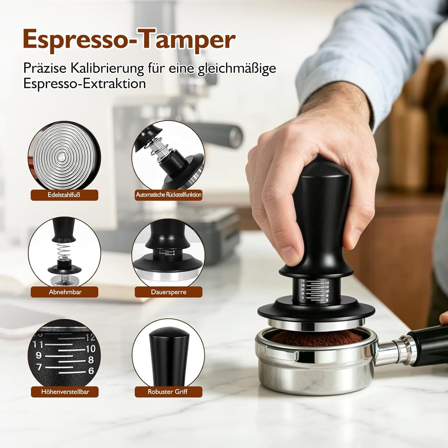 7-teiliges Tamper-Set, 51mm