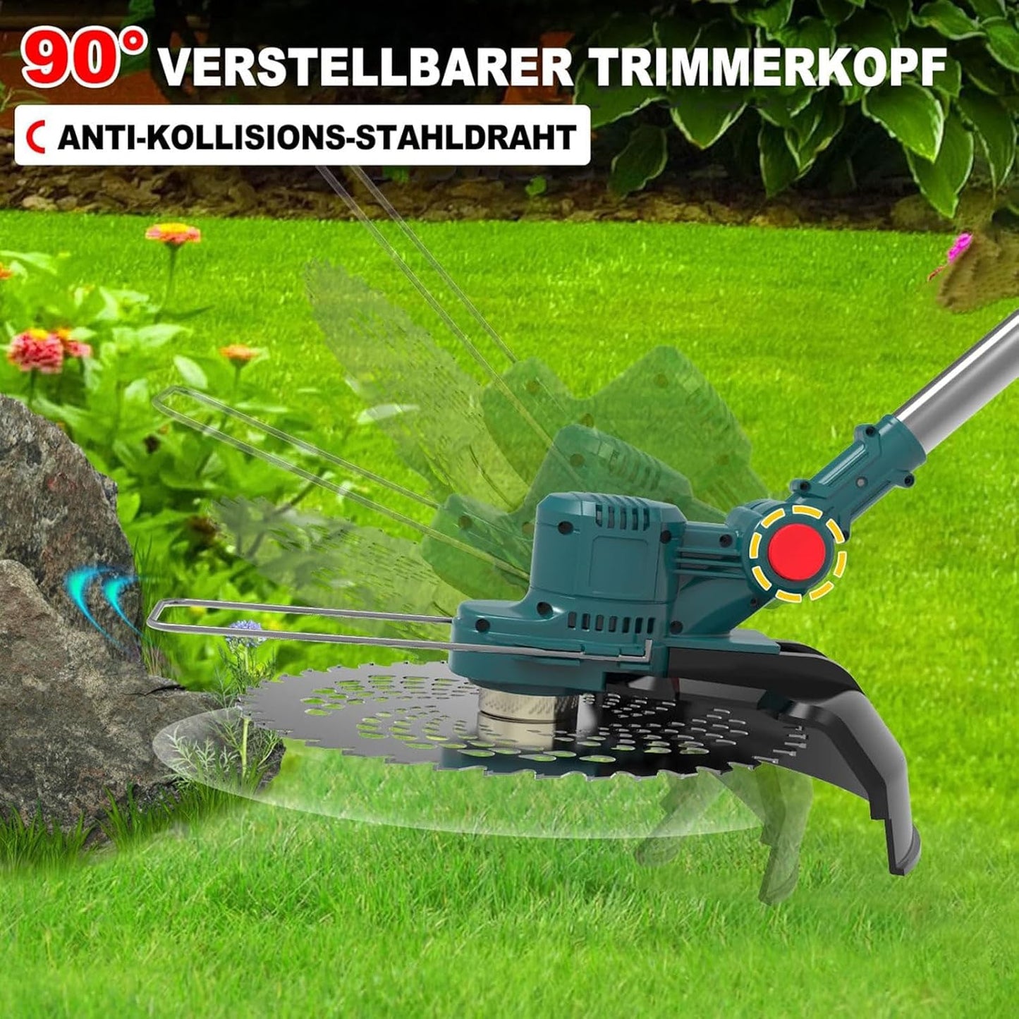 4in1 Akku-Rasentrimmer, Dunkelblau