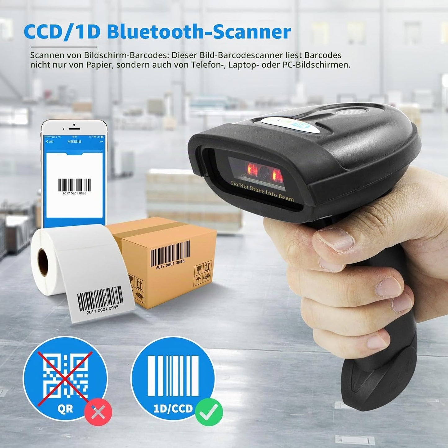NT-1228BC Bluetooth CCD Barcode Scanner, kabellos 1D Imager, NT-1228BC