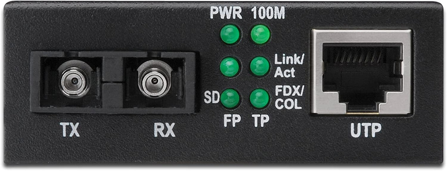 Fast Ethernet Medienkonverter, RJ-45/SC