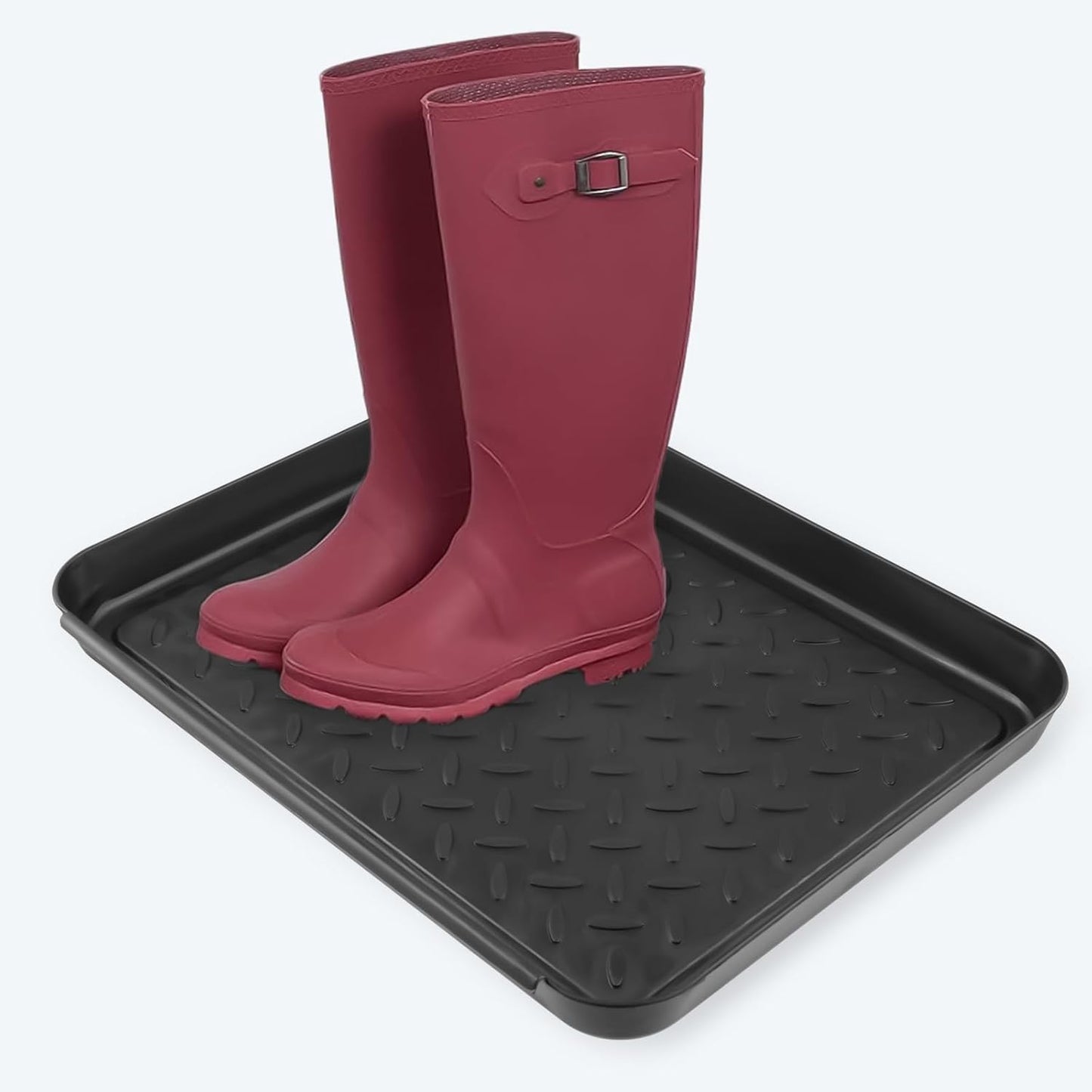 6-teiliges Schuhabtropfschalen-Set, Schwarz