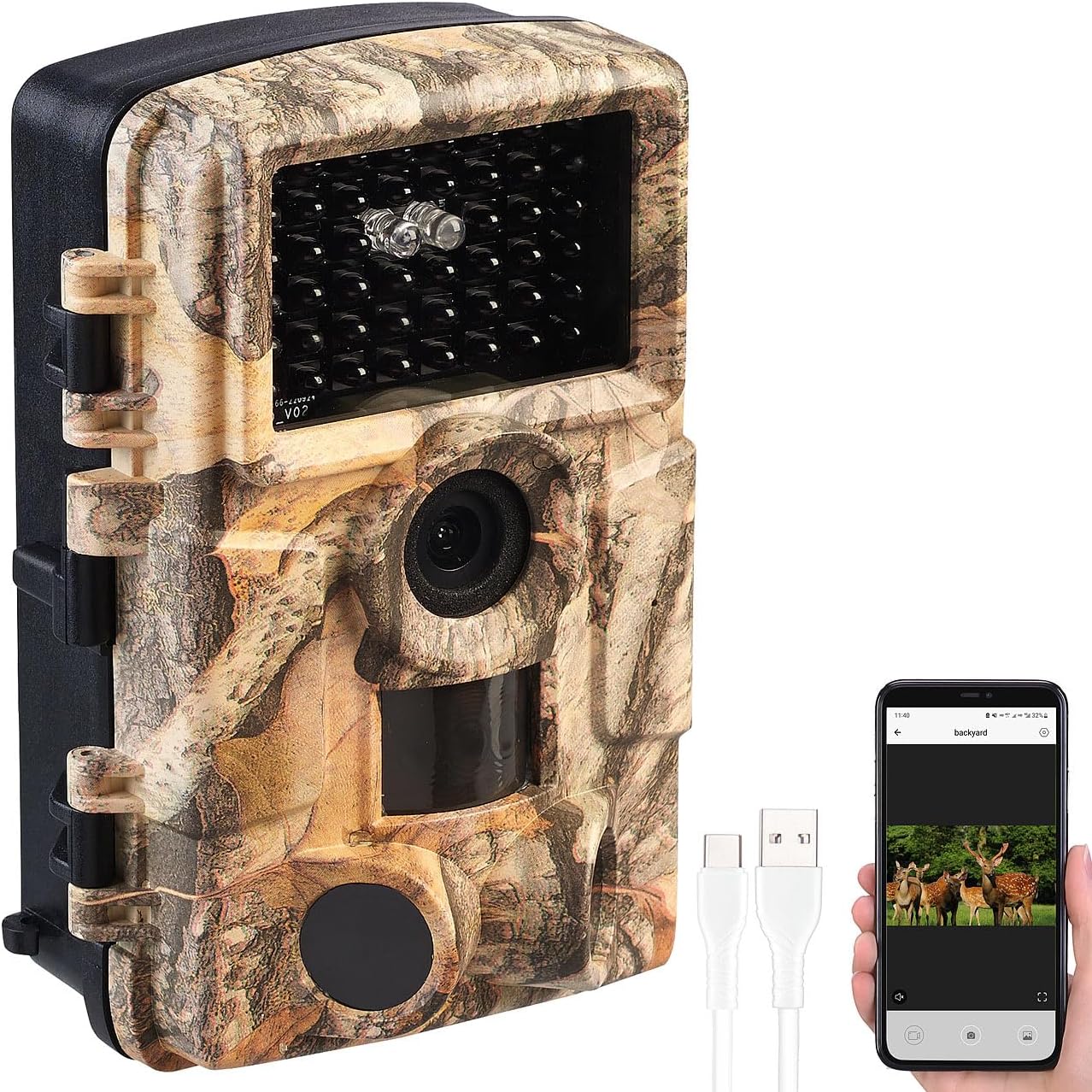 WLAN-Full-HD-Wildkamera mit Nachtsicht und App