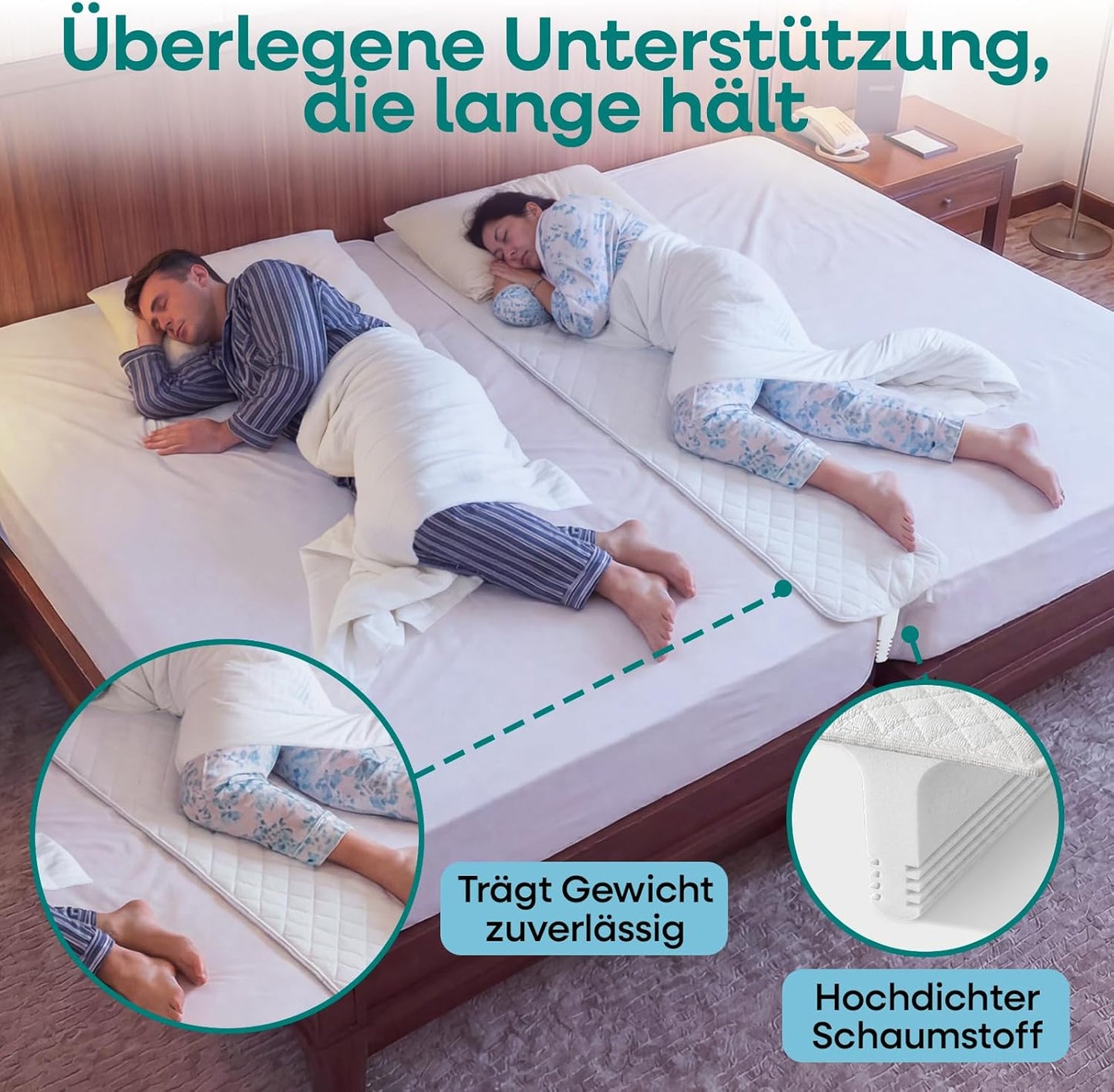 Liebesbrücke für Split King Betten