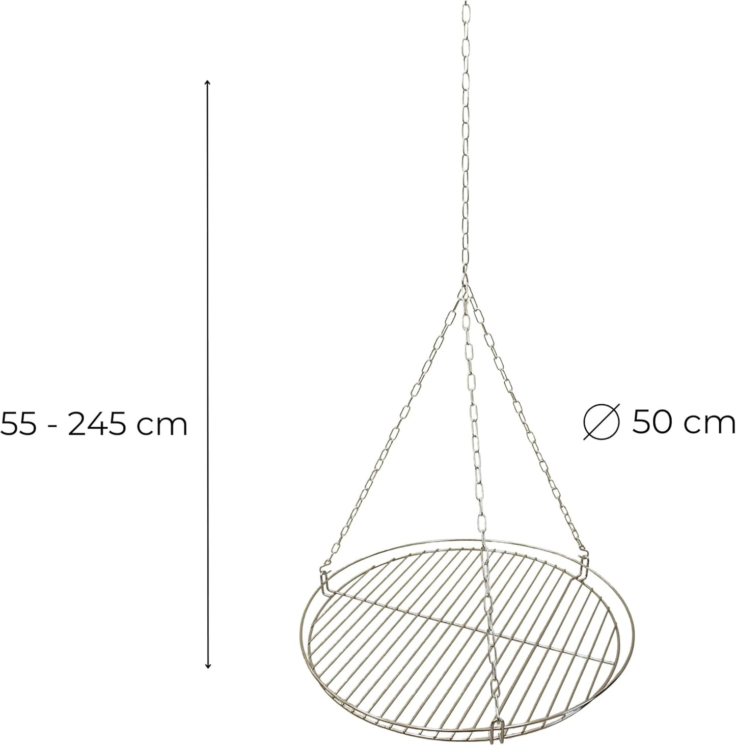 Grillrost für Schwenkgrill mit Kette (50 cm), Ø 50cm Grillrost