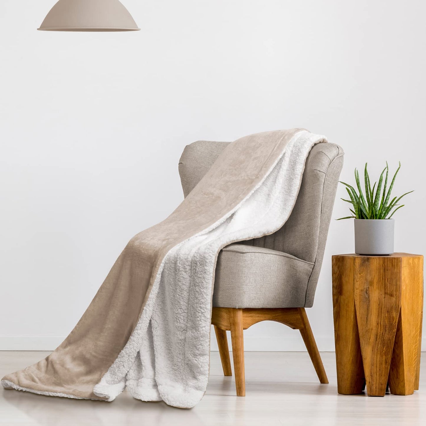 Mikrofaserdecke, 150 x 200 cm, Beige