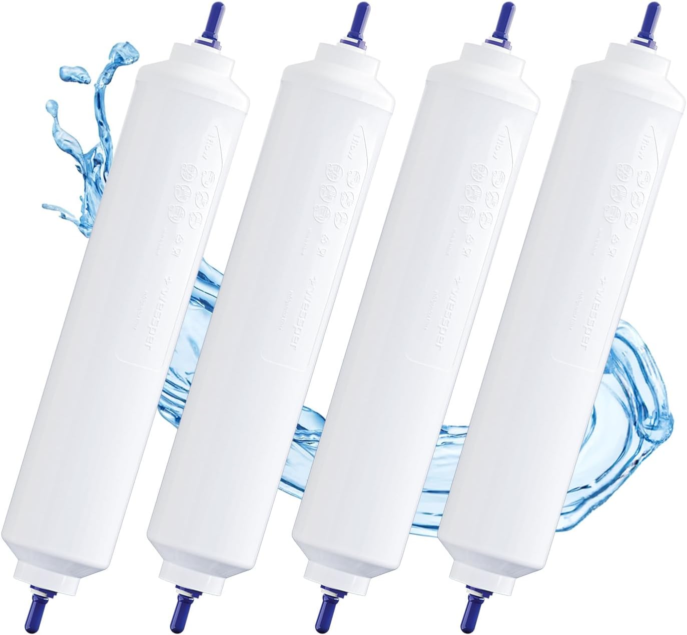 4-teiliges Kühlschrank Wasserfilter Ersatzset‎ WSF-100, 4 Stück (1er Pack)
