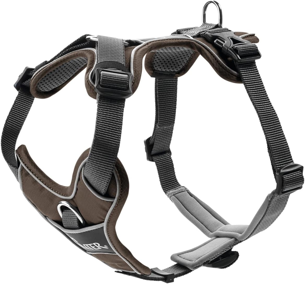 Hundegeschirr Divo, 56 - 73 cm, Braun/Grau
