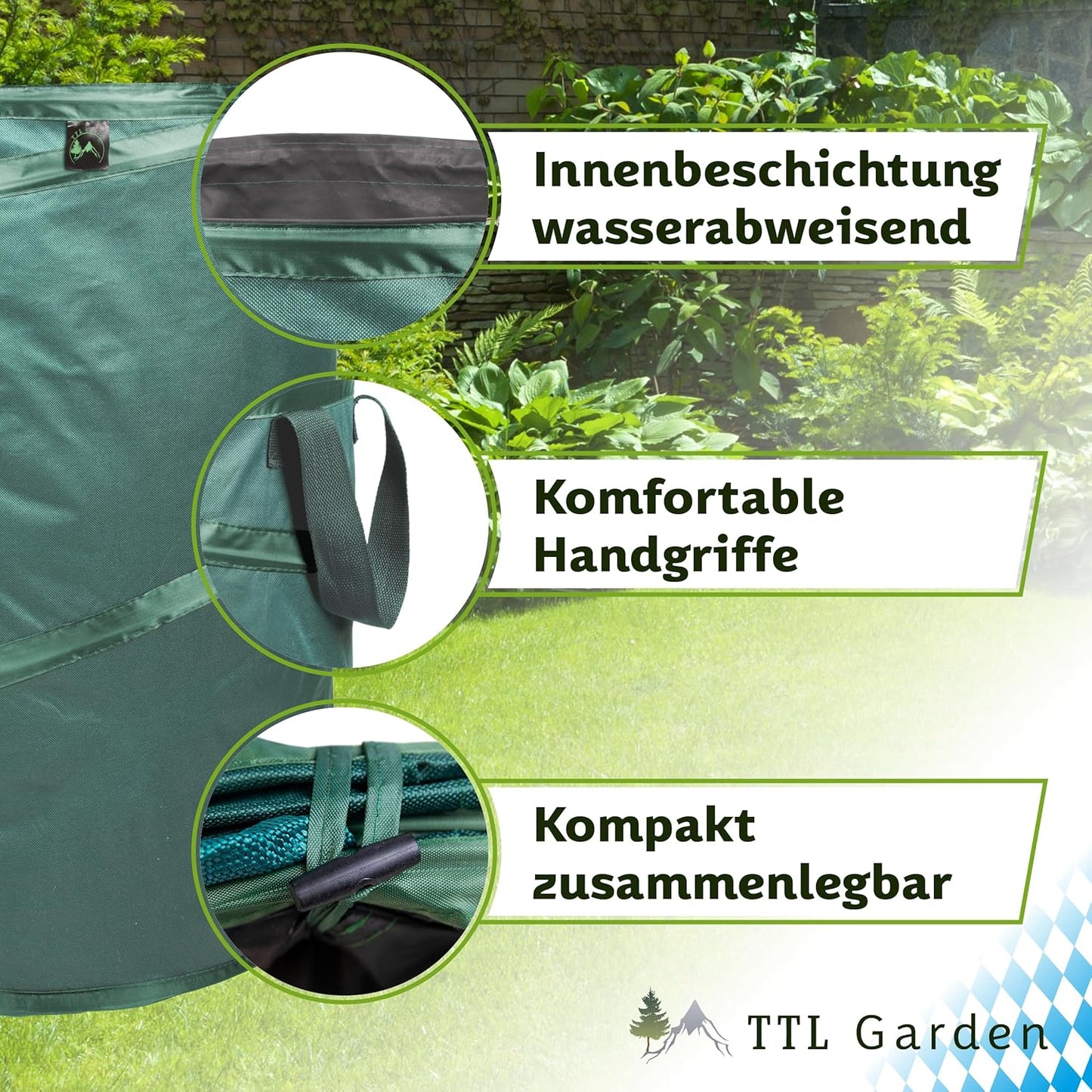 Pop Up Gartensack Starter Set, 85L 120L 160L 1x