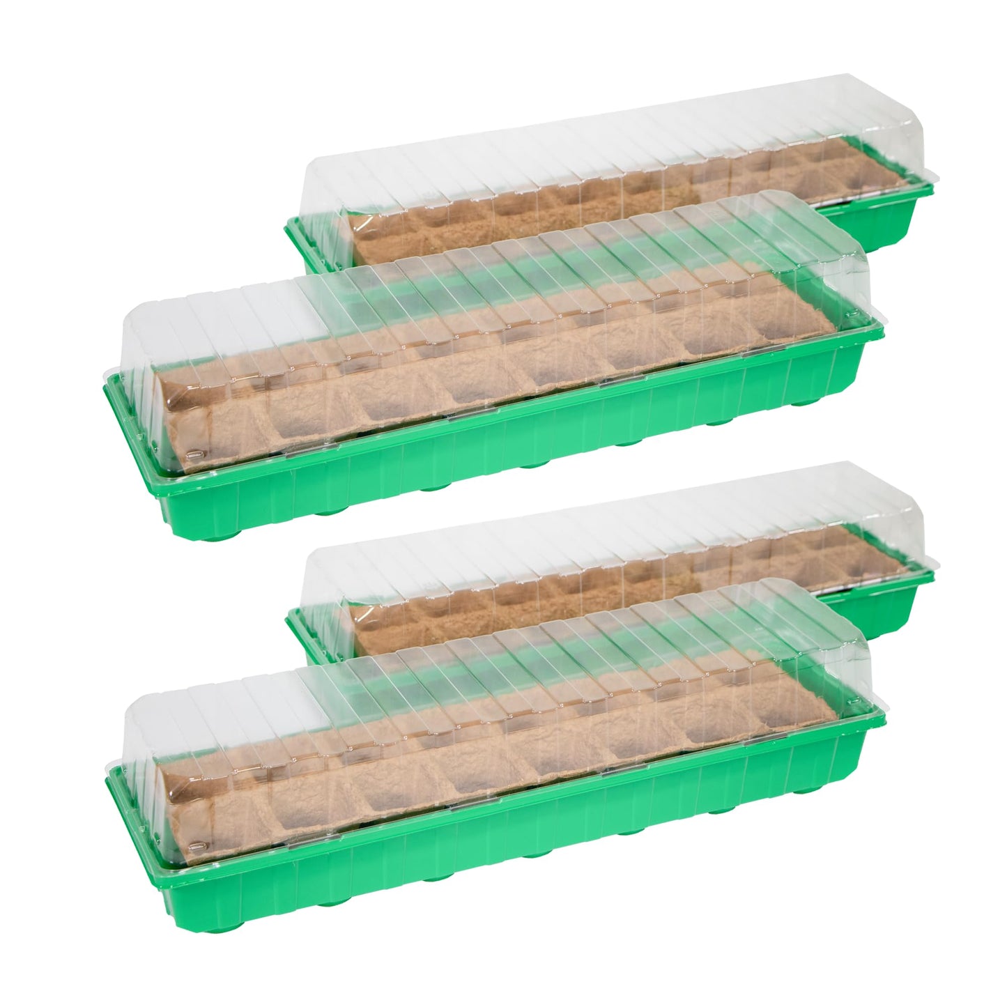 4er-Set Zimmergewächshaus-Anzucht-Set, 54 x 15 x 12 cm 4 Stück