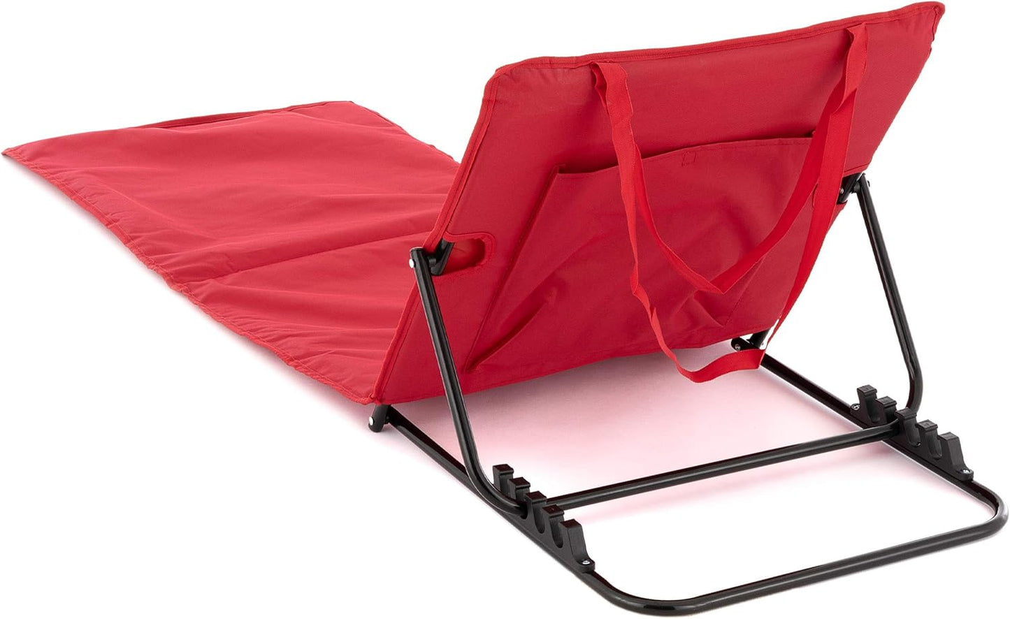 2-teiliges Strandmatten-Set mit verstellbarer Rückenlehne und Tasche, Rot