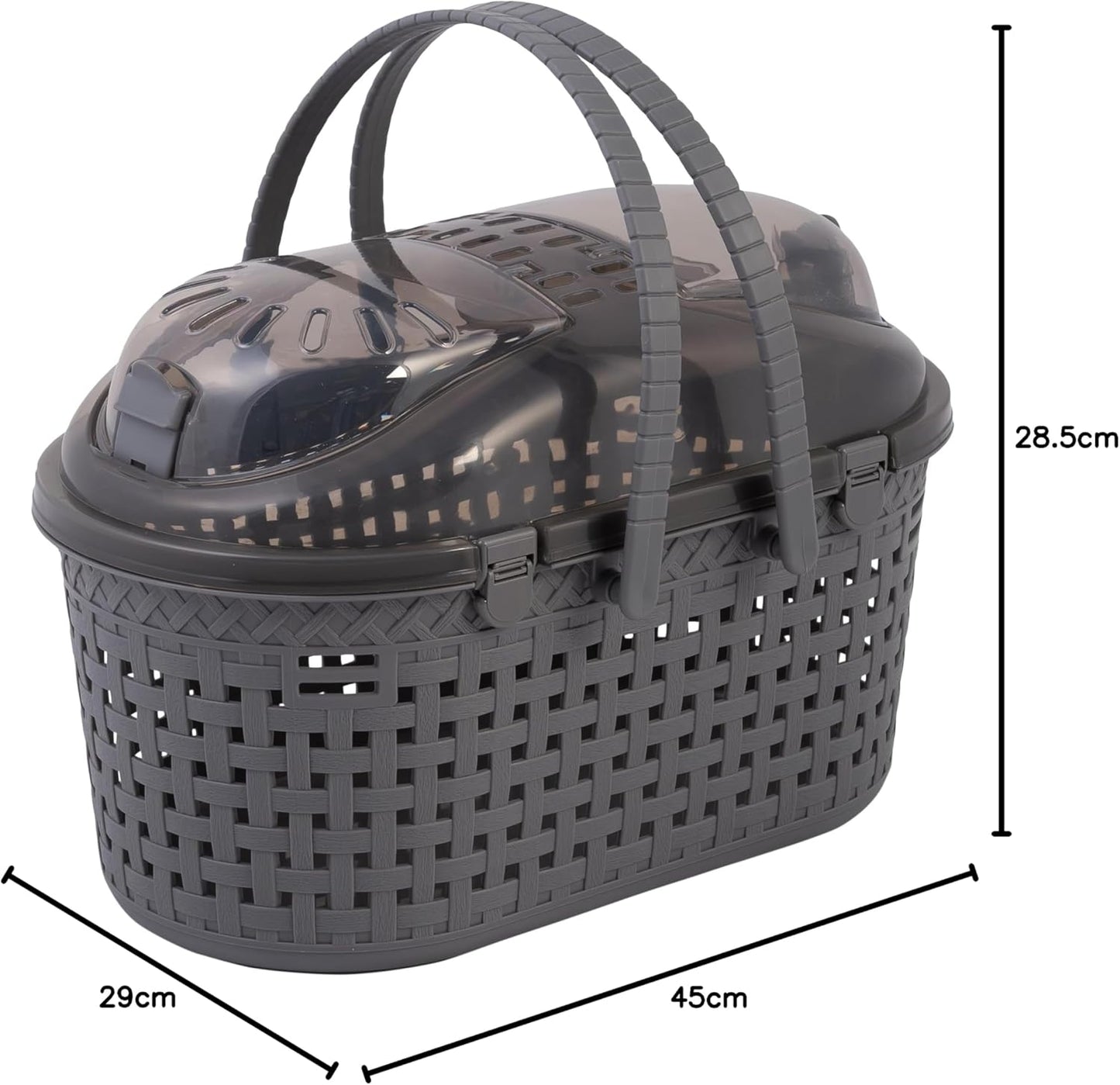 MPC-450 Transportbox für Haustiere, Grau / L45 x B29 x H29cm
