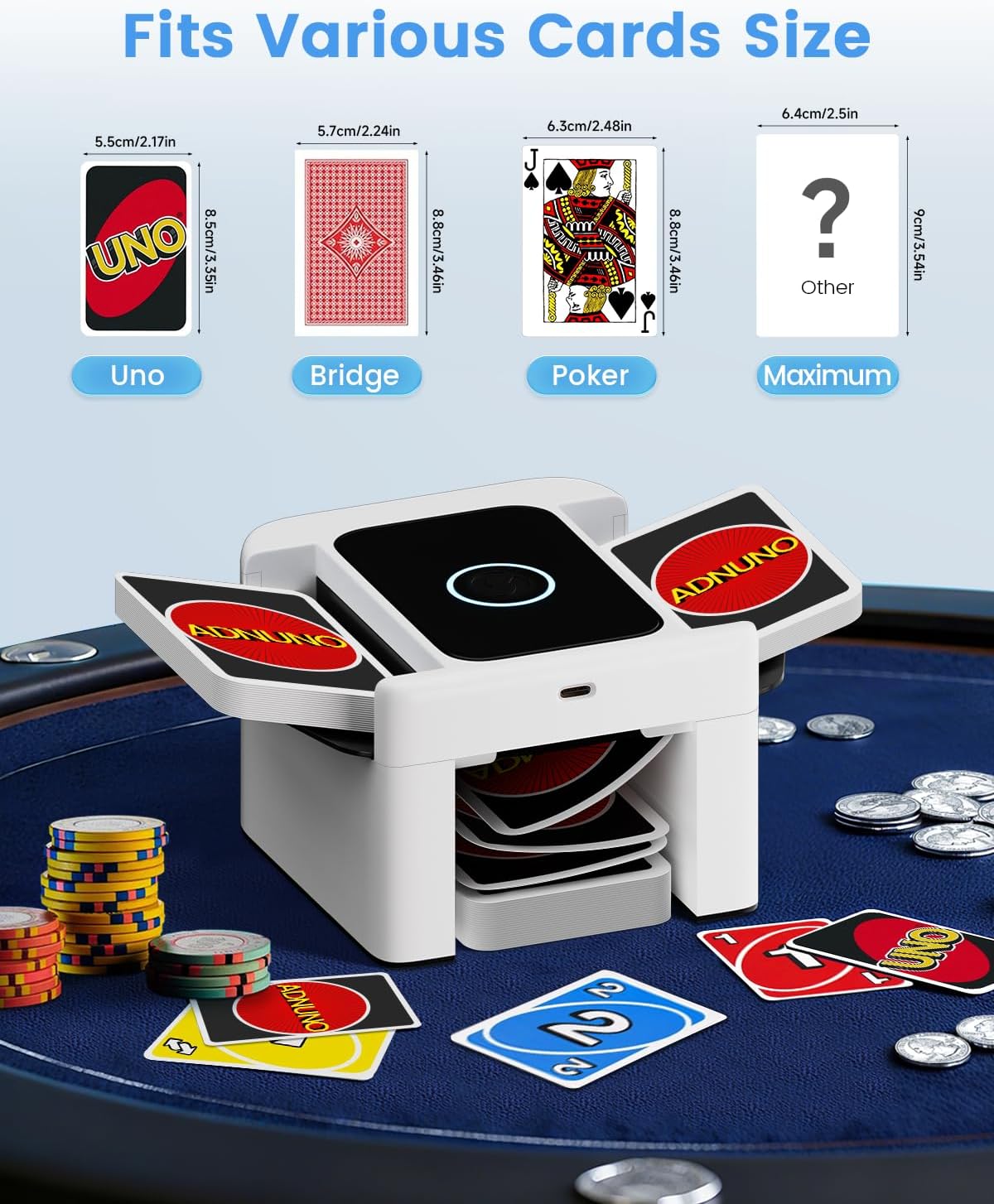 Automatischer Kartenmischer mit Akku