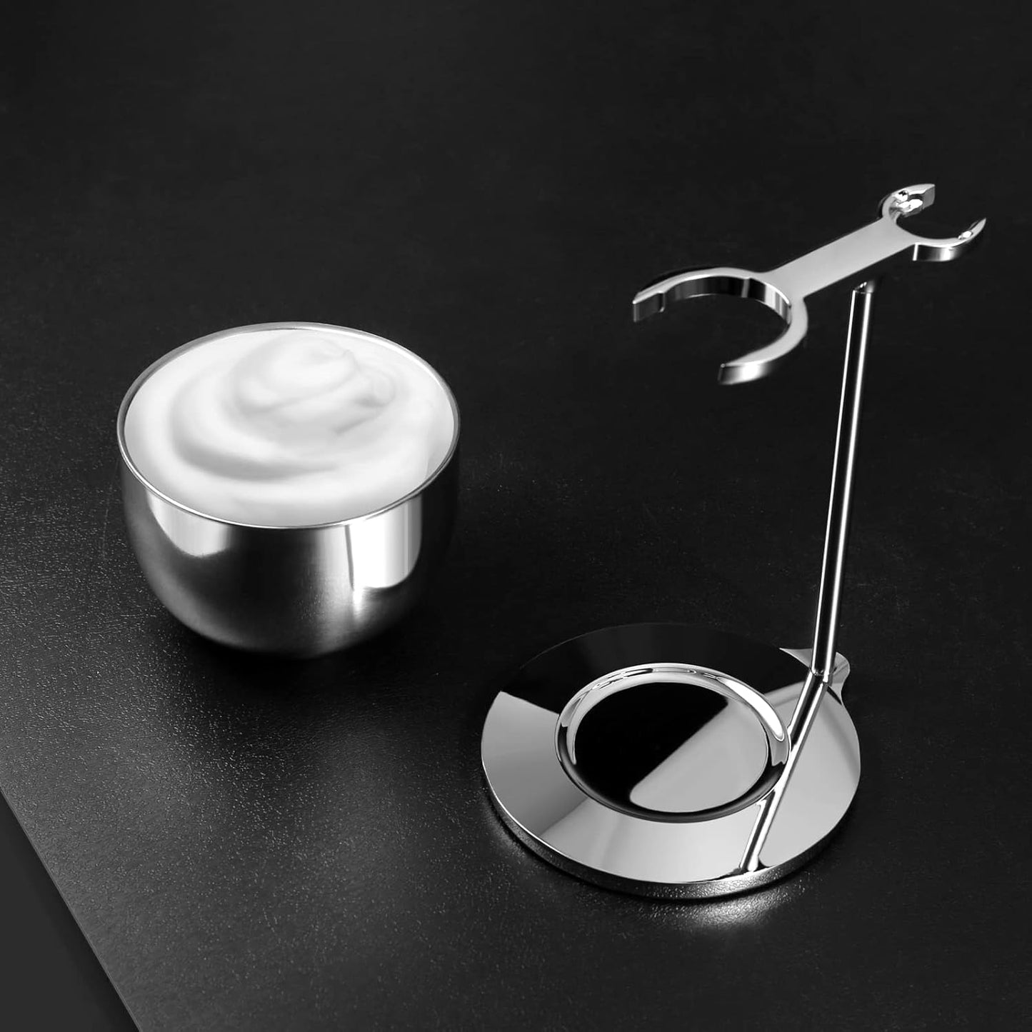 Rasierständer-Set, Silber-03