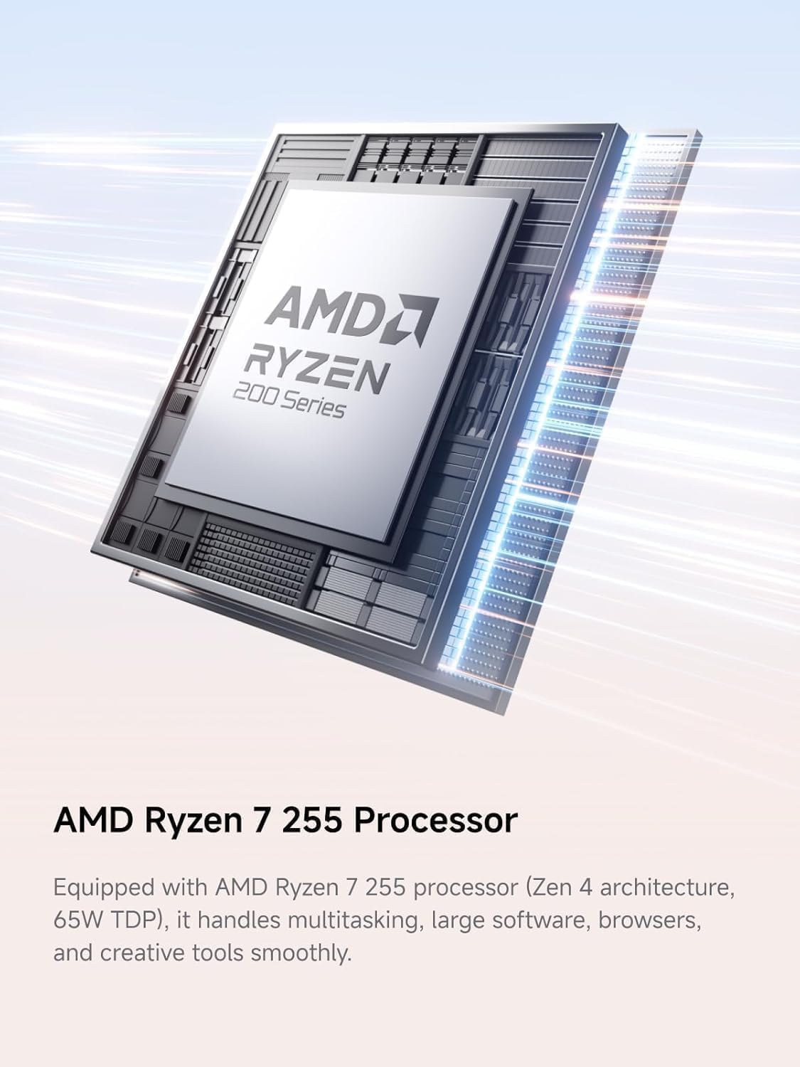 AI X1-255 Mini PC mit Ryzen 7 Prozessor, X1-255 32+1TB