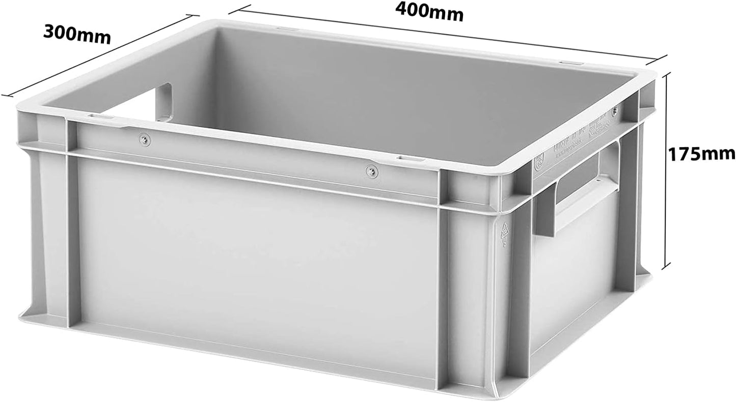 Euroboxen-Set (4 Stück, 16,5 L, lebensmittelecht)