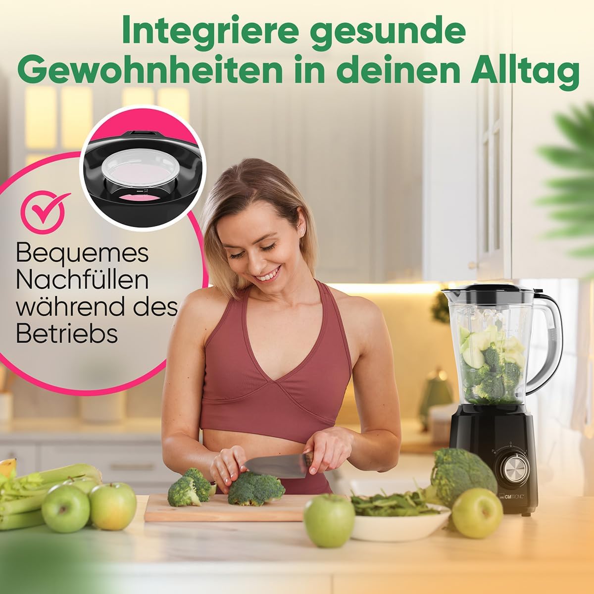 Standmixer mit Ice-Crush- und Turbo-Funktion