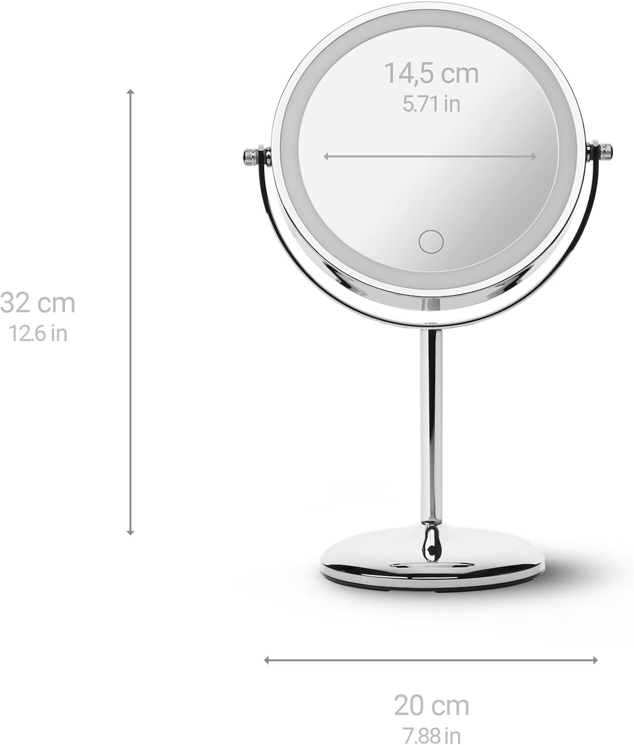 Kosmetikspiegel CM 844 mit LED & 7-facher Vergrösserung