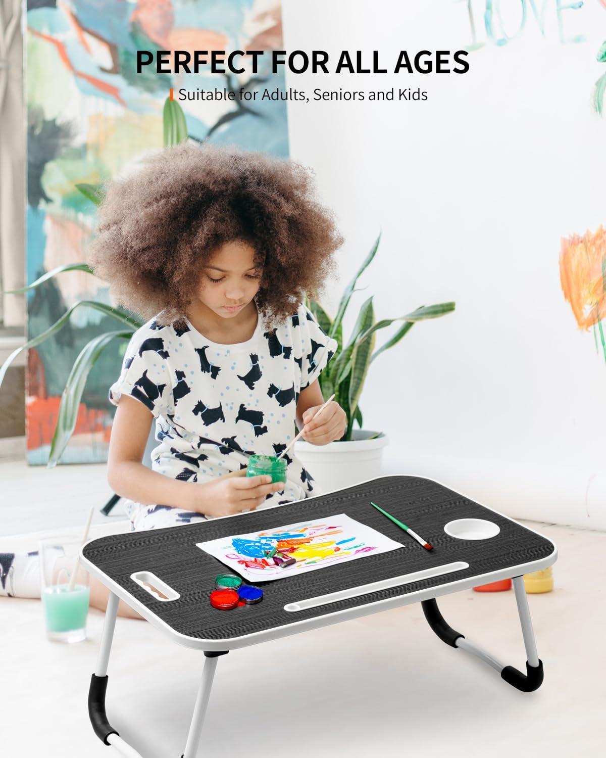 Faltbarer Laptoptisch, Schwarz