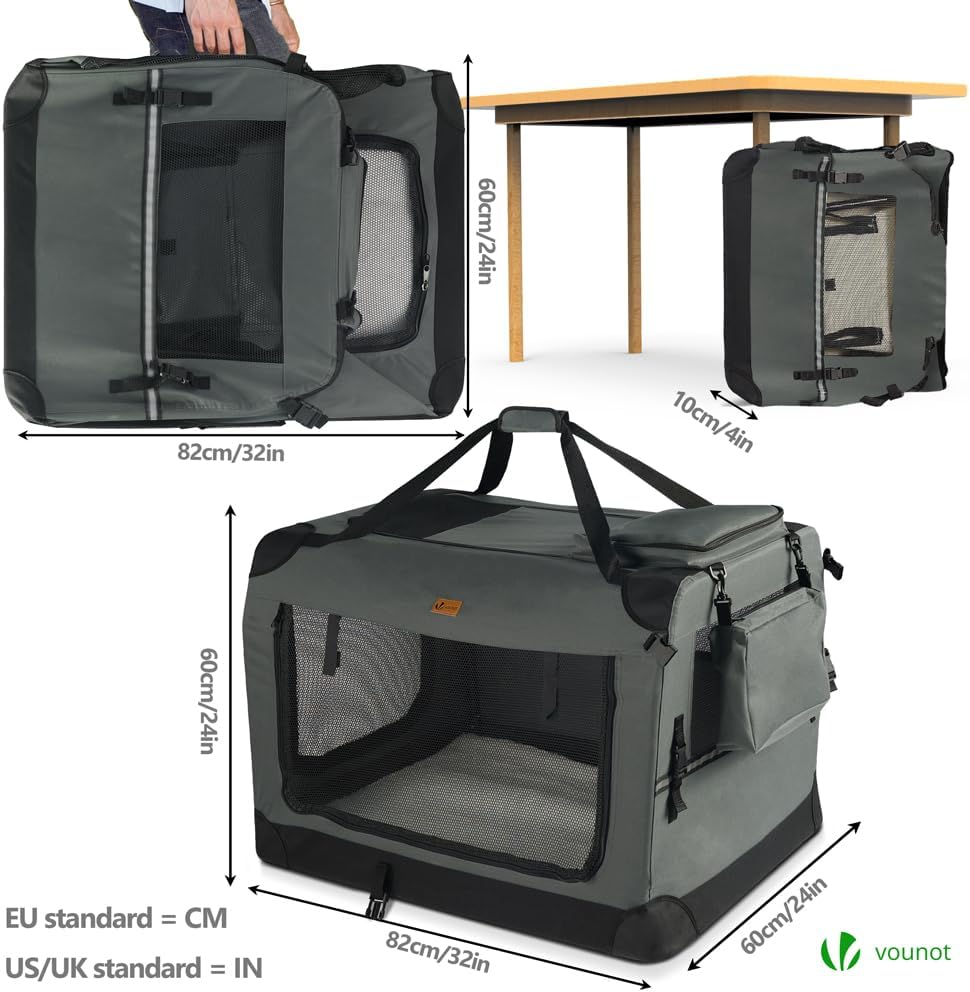 Faltbare Transportbox, L 82 x B 60 x H 60 cm Grau