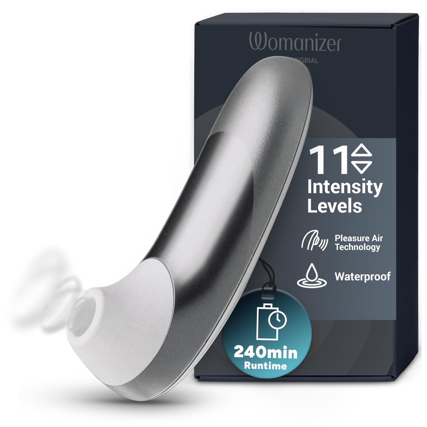 Pro Klitorisstimulator mit 11 Intensitätsstufen, Grau