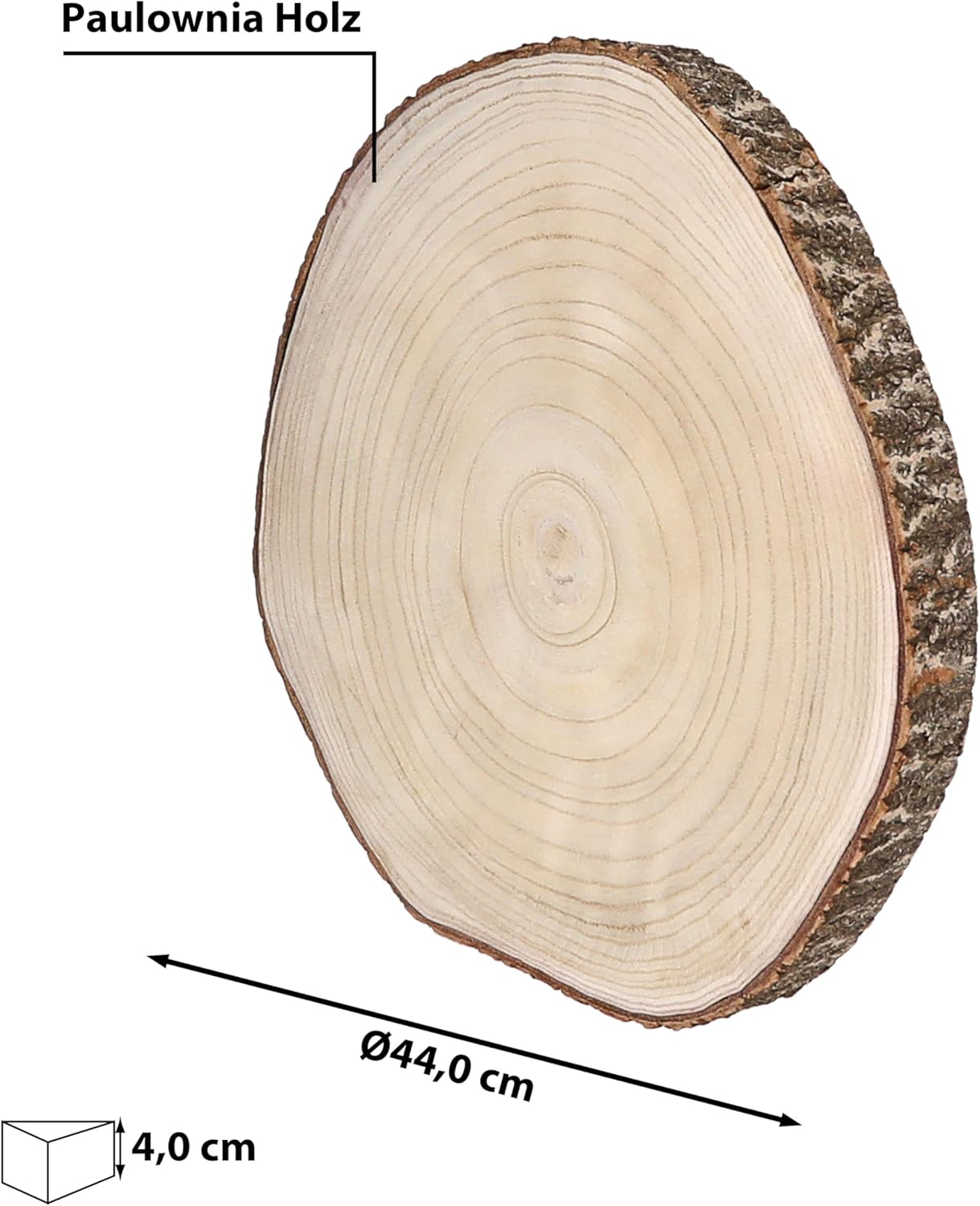 Baumscheibe Dekorationselement, 1 x Baumscheibe Ø44,5x2,5cm