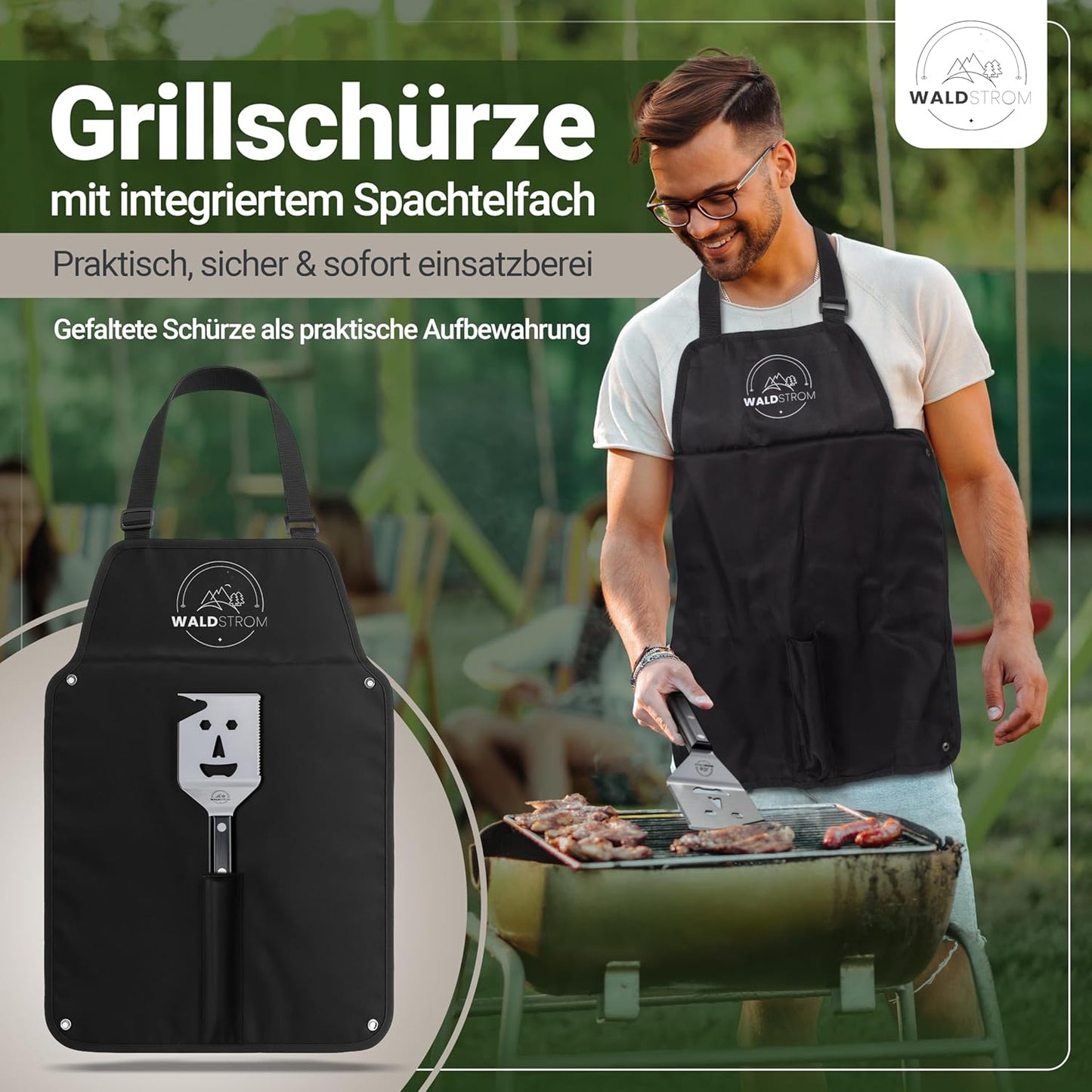 Grillspachtel mit Grillschürze