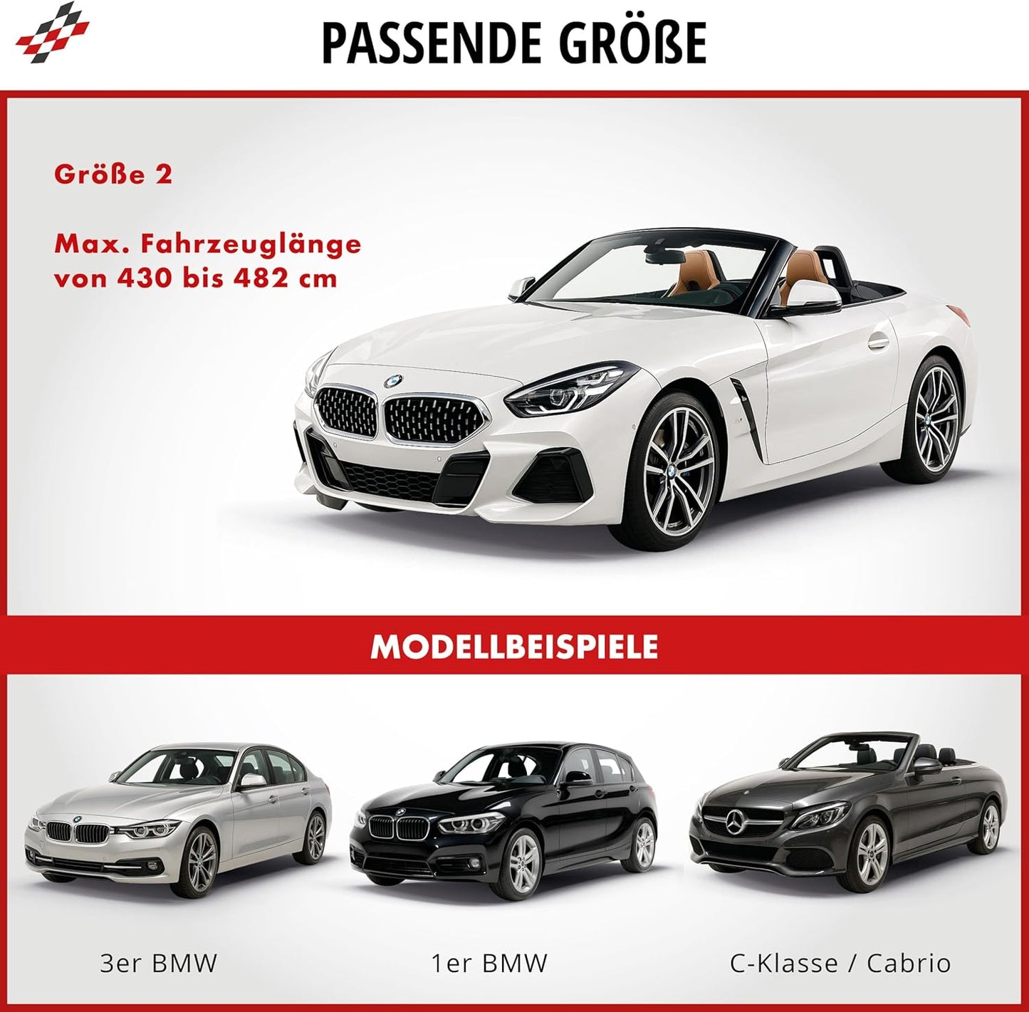 Abdeckplane Auto All Weather Plus, Autoplane Vollgarage Grösse 2 PKW grau, Grösse 2: PKW 430 - max. 482 cm Länge Anthrazit