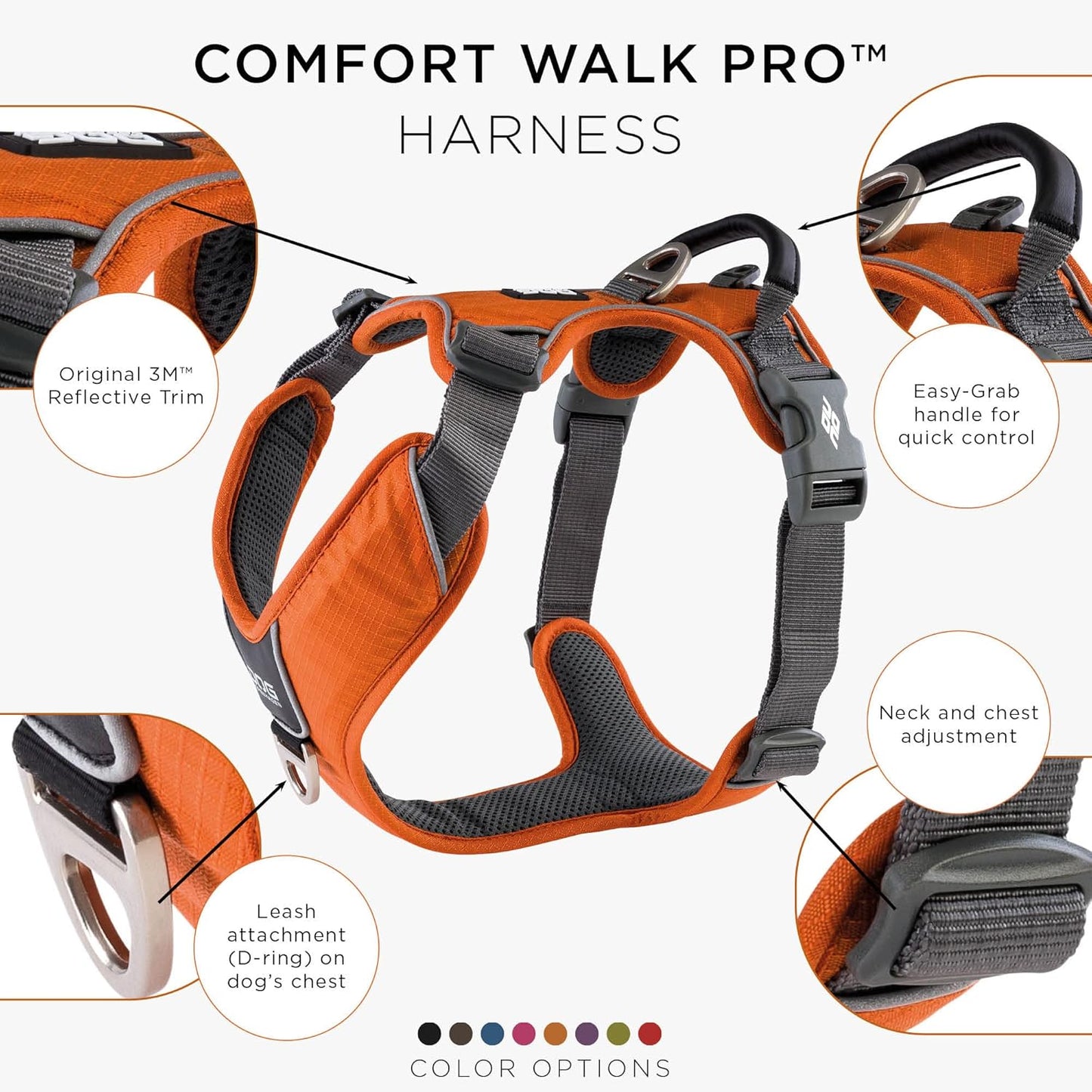 Hundegeschirr V2 Comfort Walk Pro (Grösse L), Orange Sun | Orange (Version 2020) L