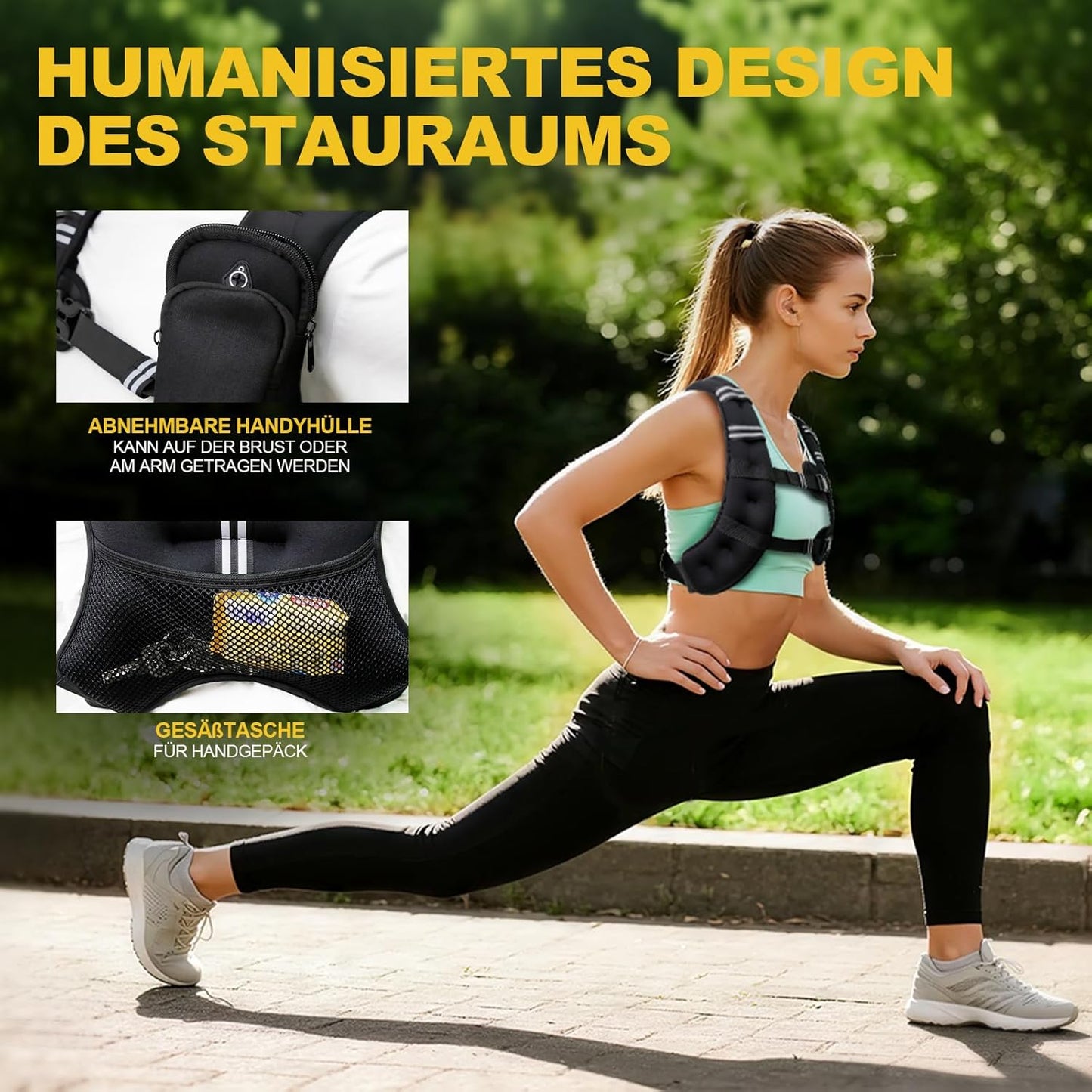 Gewichtsweste mit Staufach, 6lb/2.7kg